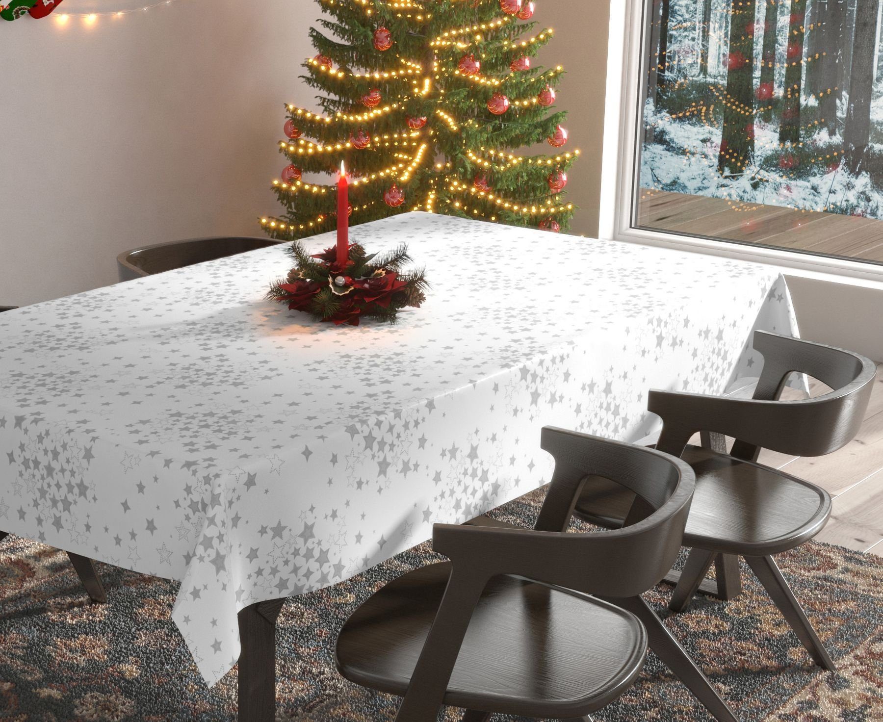 Beautex Tischdecke Wachstuchtischdecke abwischbar Tischdecke RUND günstig online kaufen