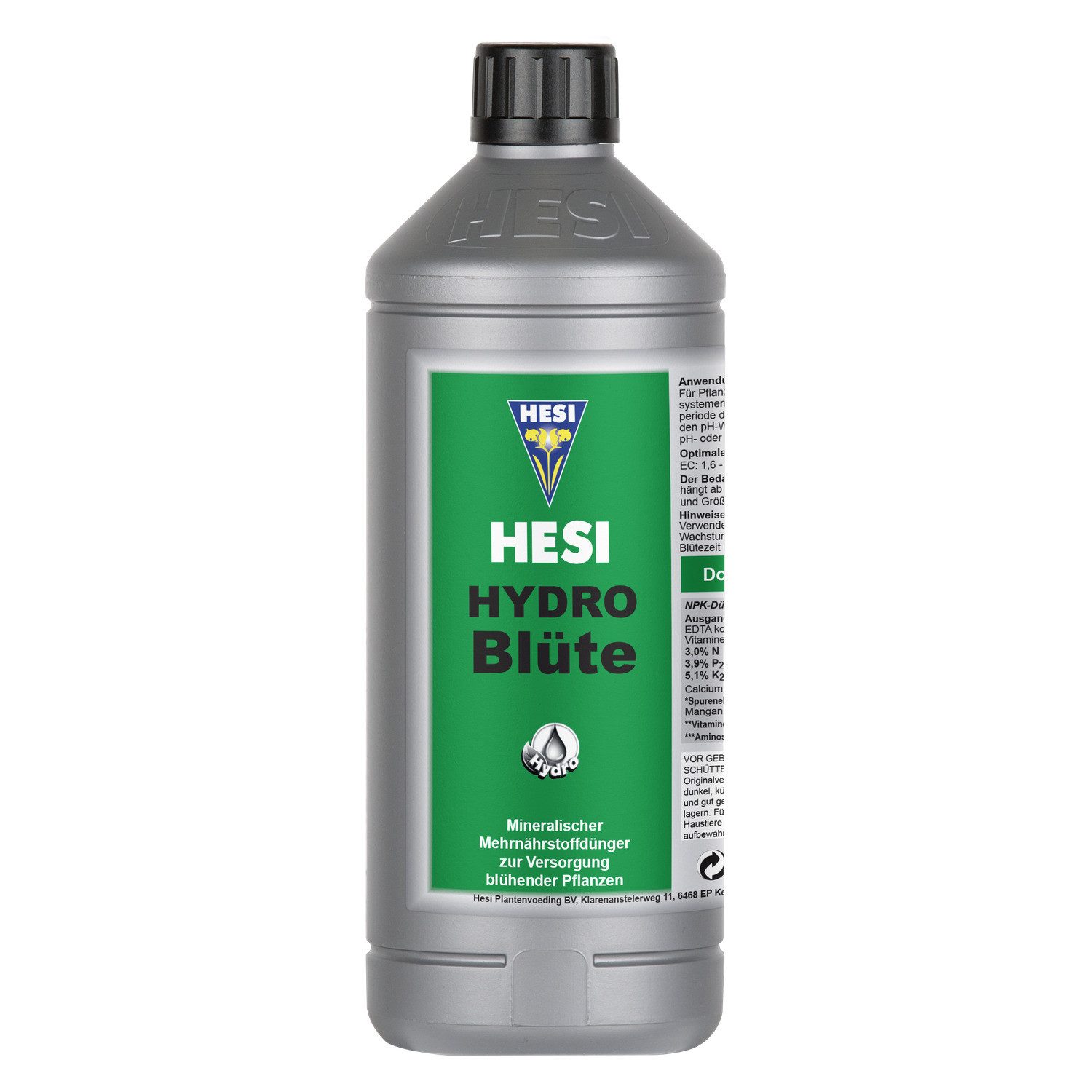 HESI Pflanzendünger Hydro Blüte NPK 3-4-5 1-Komponenten Nährlösung für Hydrokultur, Konzentrat
