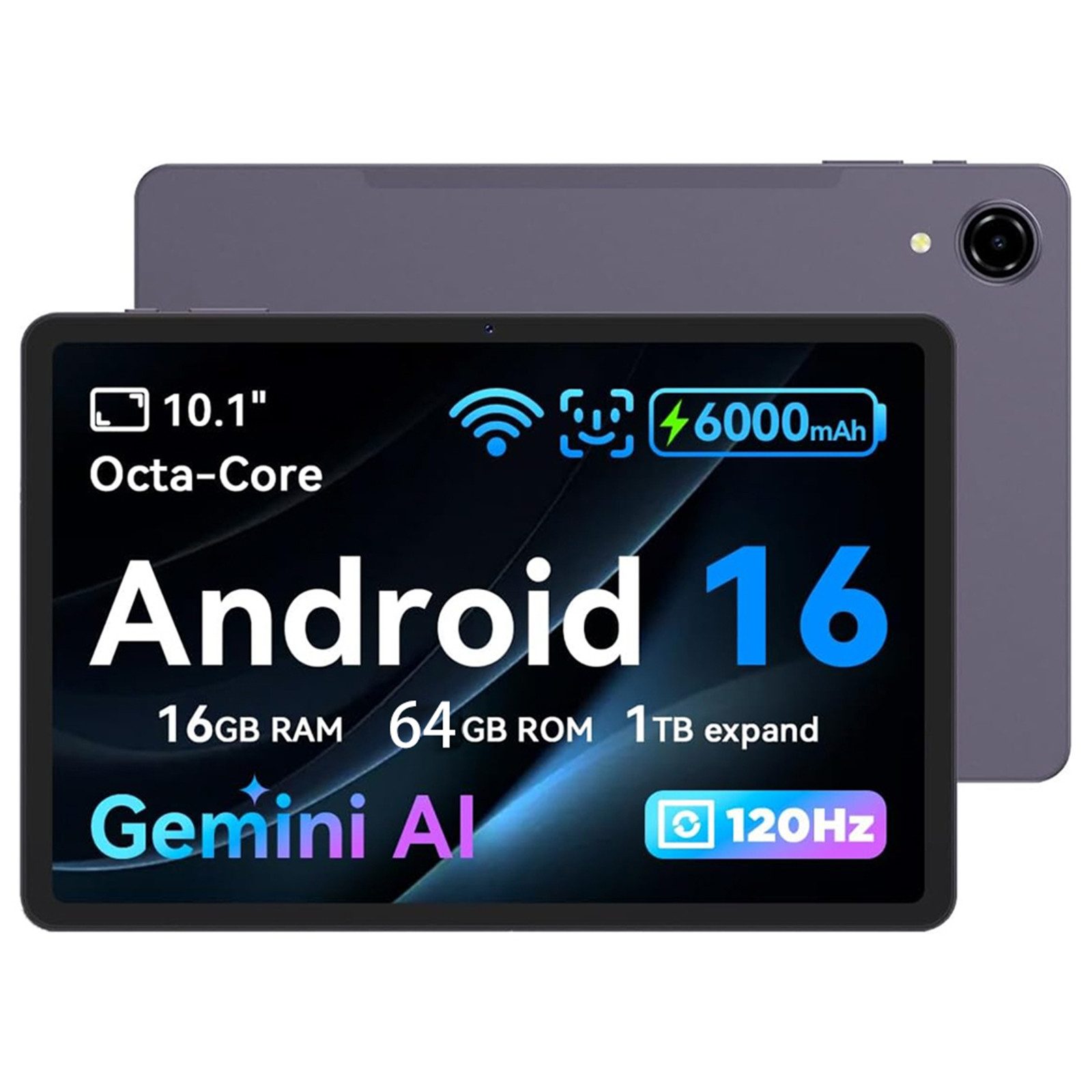 BNCF BPad 10 SE, Android16, 16(4+12)GB+64GB/128GB,5G WiFi Tablet (10.1", 64 GB, Android16, wifi, Unisoc T606(T7200), Zwei Stereolautsprecher, Gesichtserkennung)