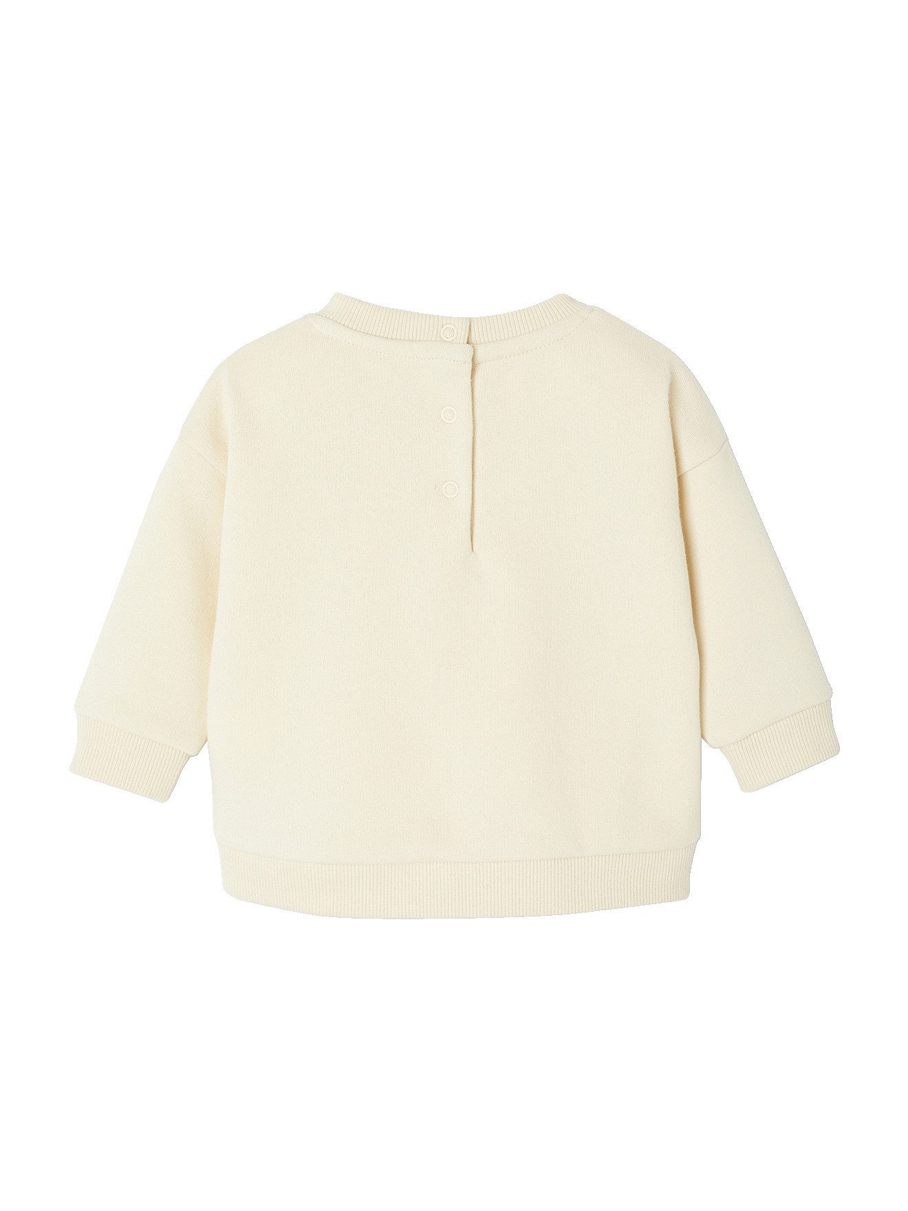 vertbaudet Sweatshirt Baby Sweatshirt mit Motiv vorn, BASIC mit Message-Print & Recycling-Polyester – Bild 2 von 5