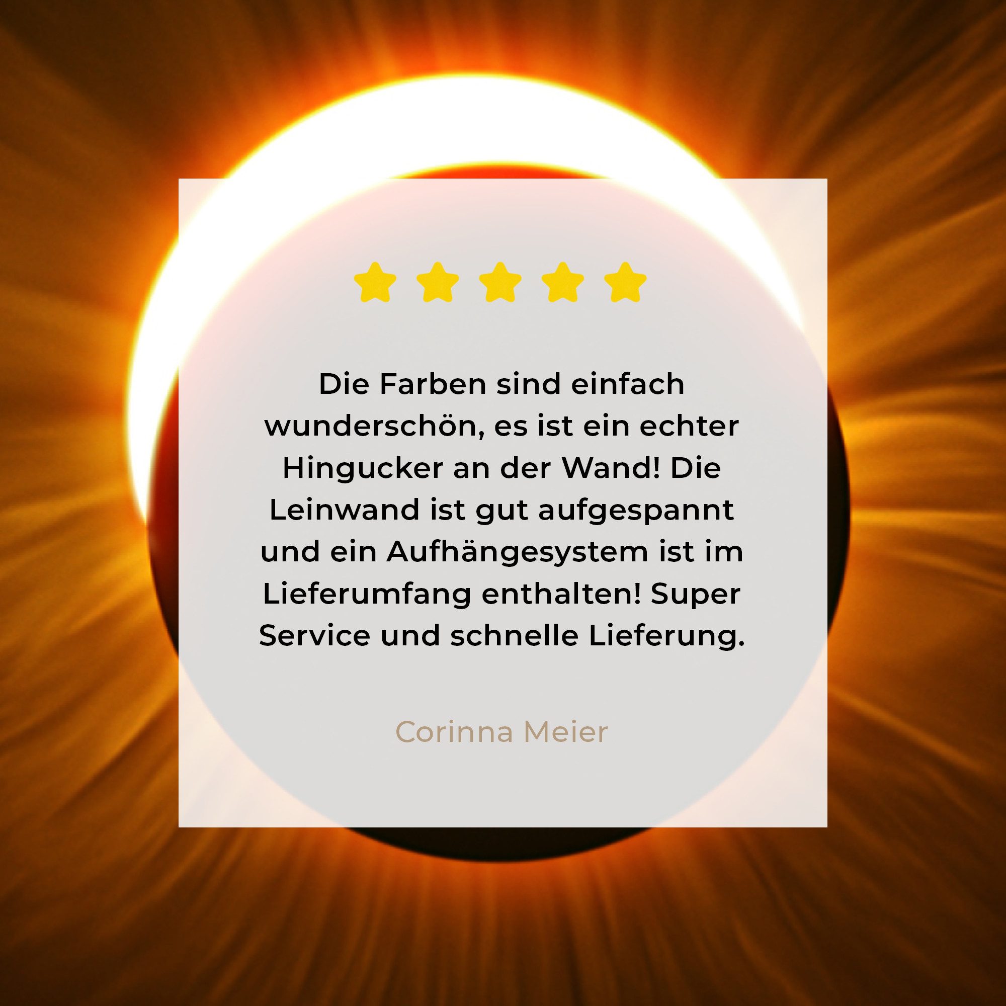OneMillionCanvasses® Leinwandbild Rote Sonnenfinsternis in der Dunkelheit, Fotodruck (1 St), Leinwand Bilder Klein, Wand Dekoration Aesthetic 30x20 cm – Bild 5 von 5