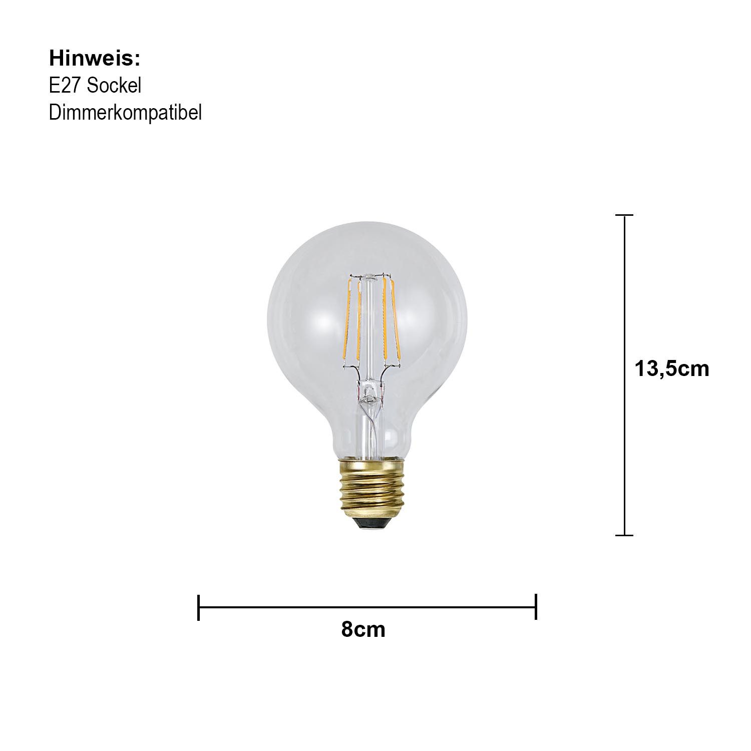 STAR TRADING LED Dekolicht Leuchtmittel, LED-Leuchtmittel,Soft Glow', E27, 1,6W, 140lm, dimmbar, warmweiß