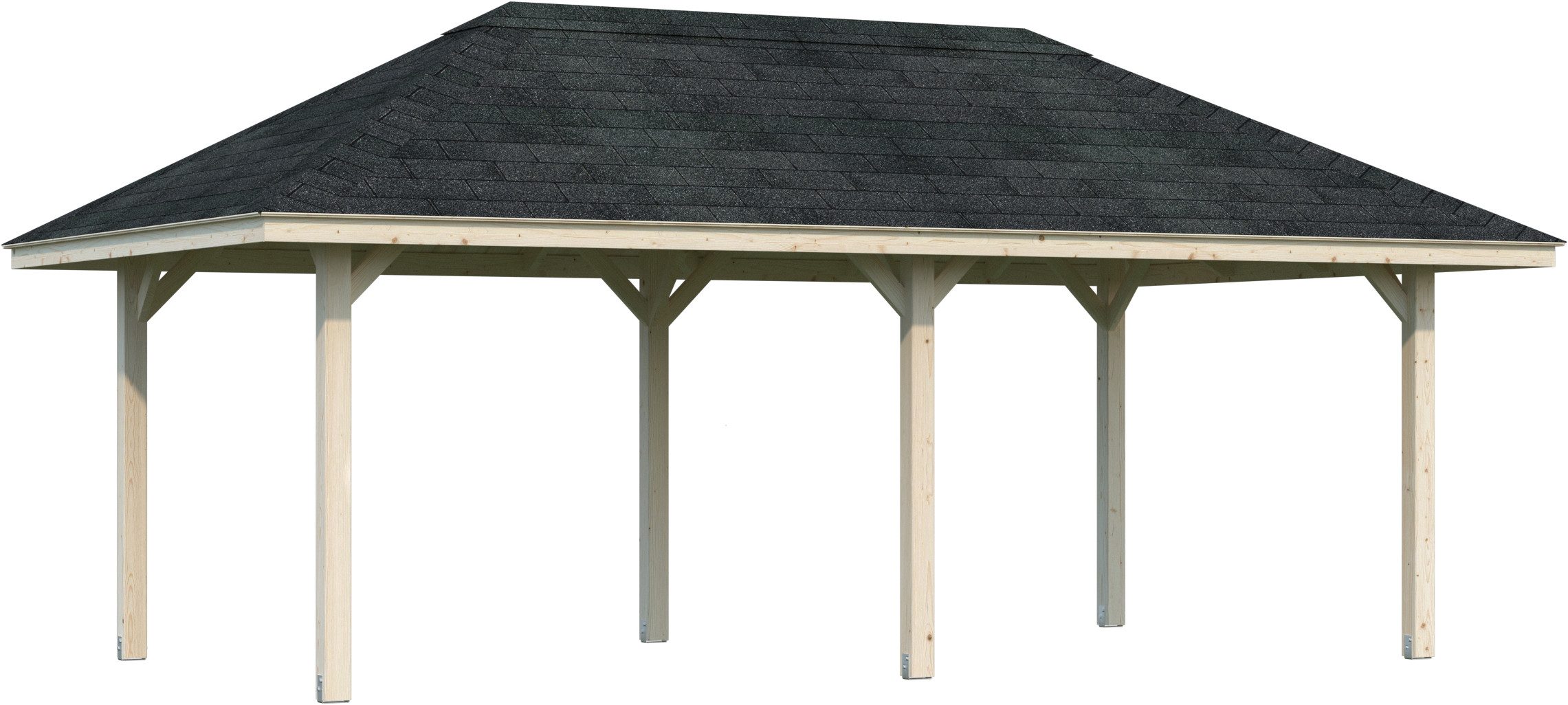 Palmako Holzpavillon Bianca 16,6 m², (Set), BxTxH: 672x384x319 cm