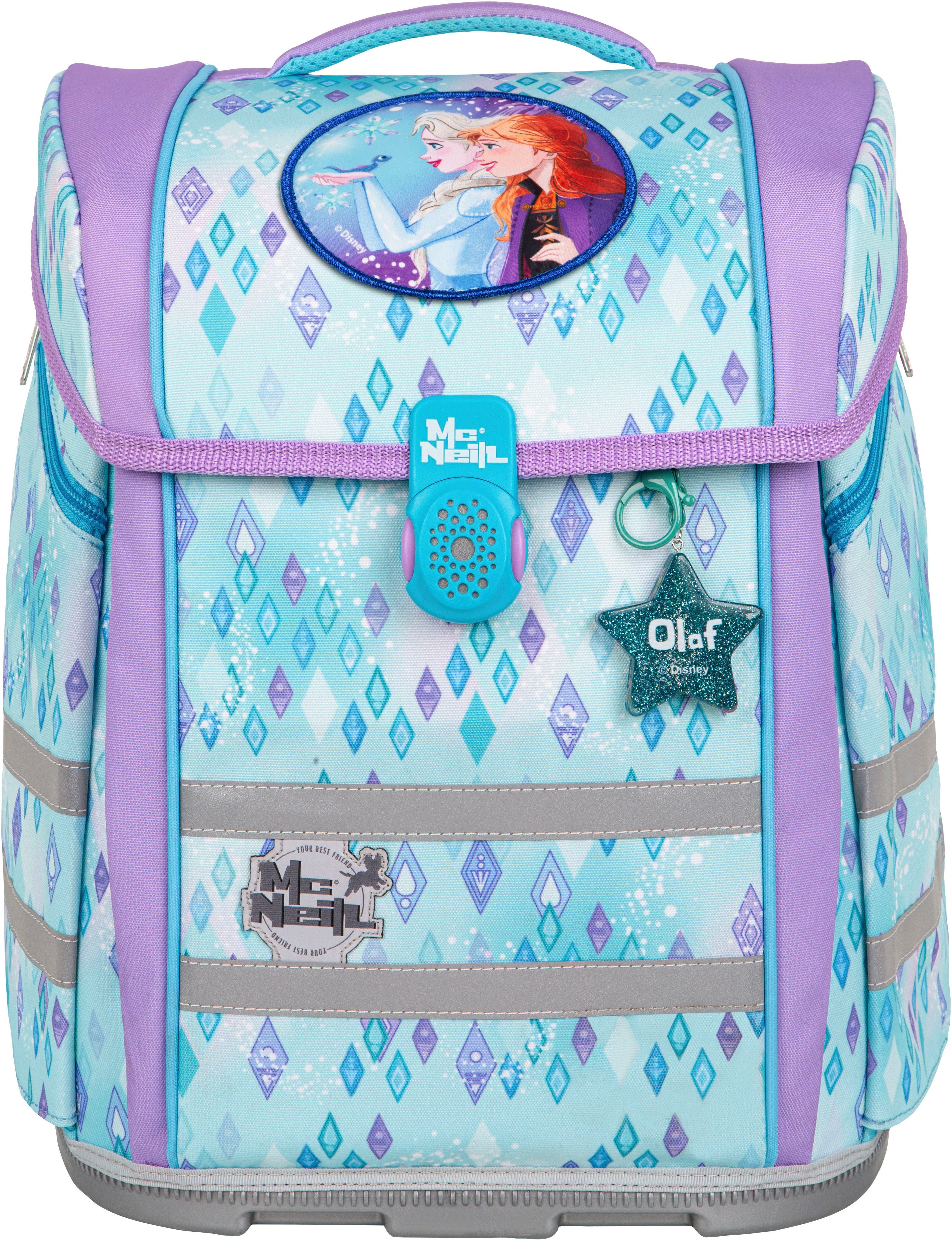 McNeill Schulranzen Perfecto, Disney, Frozen (Set, 5-tlg), inkl. Federmäppchen, Turnbeutel, Schlamperrolle & Motivmagnet