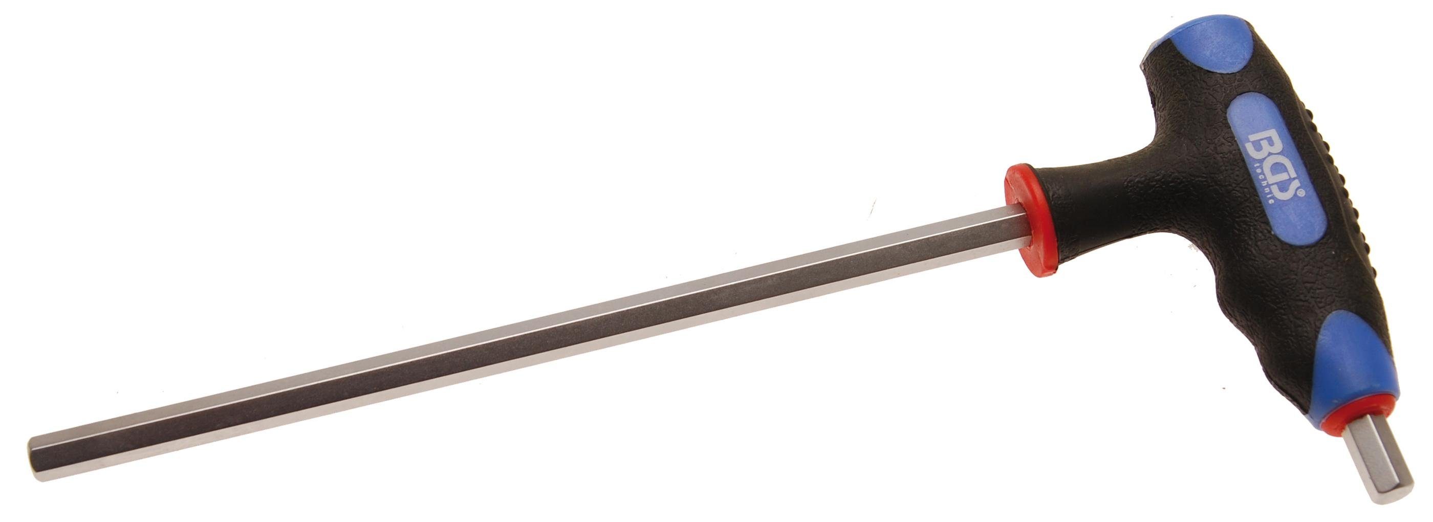 BGS technic Bit-Schraubendreher Schraubendreher mit T-Griff und seitlicher Klinge, Innensechskant 7 mm