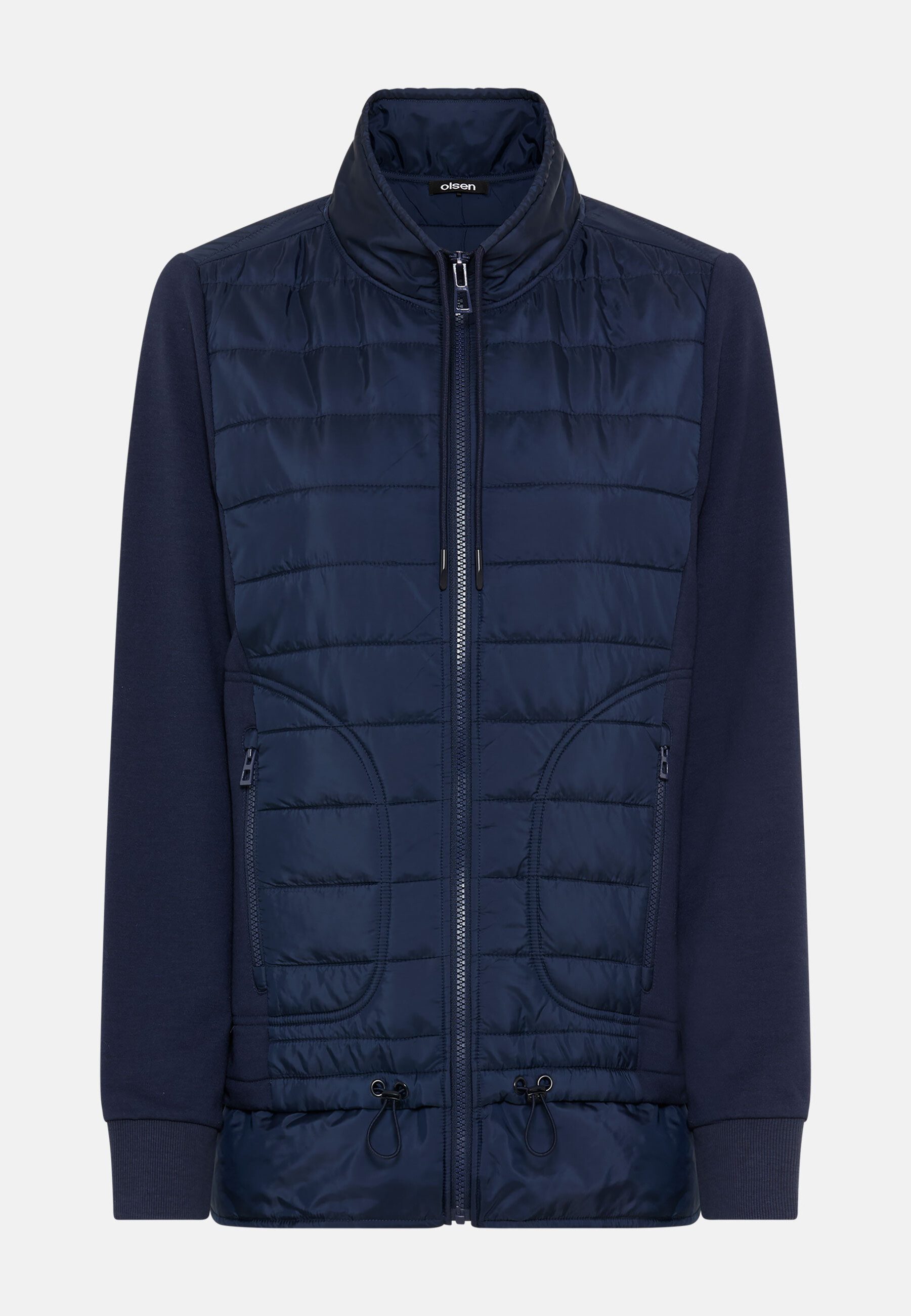 Olsen Sweatjacke Jerseyjacke im Material-Mix