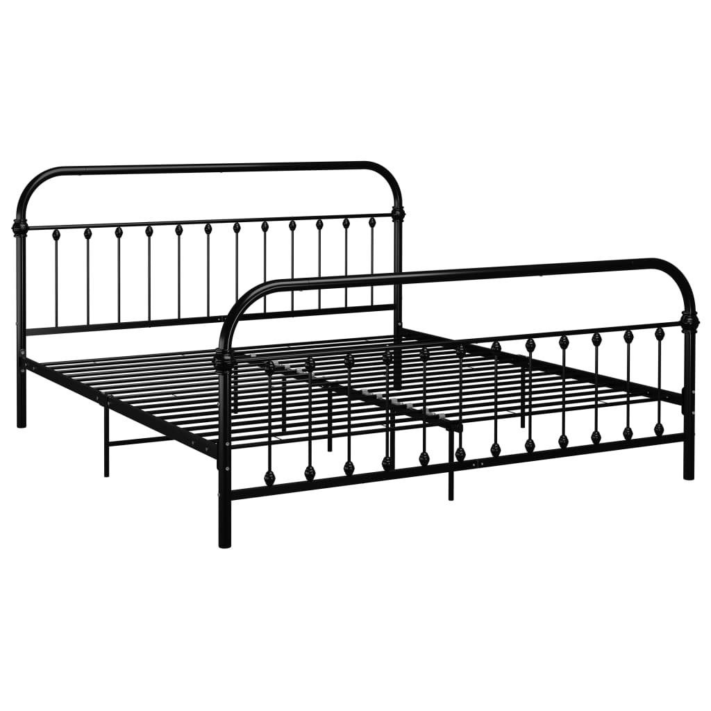 furnicato Bettgestell Schwarz Metall 180×200 cm günstig online kaufen