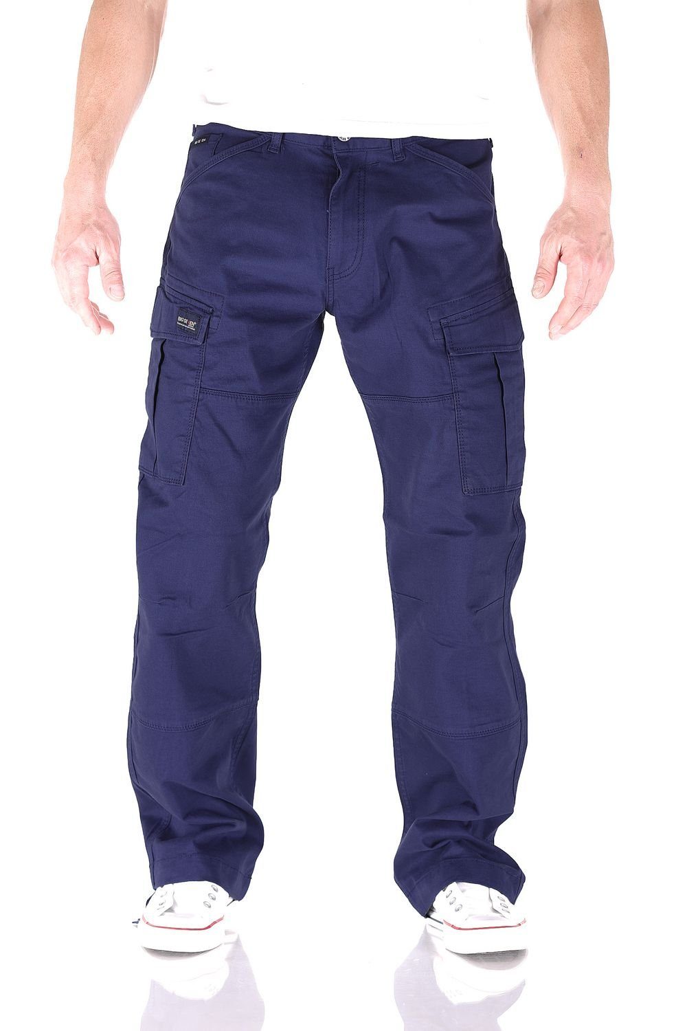 Big Seven Cargojeans Big Seven Brian Cargo Hose Comfort Fit Herren Jeans Hose Blau (Navy Blue)