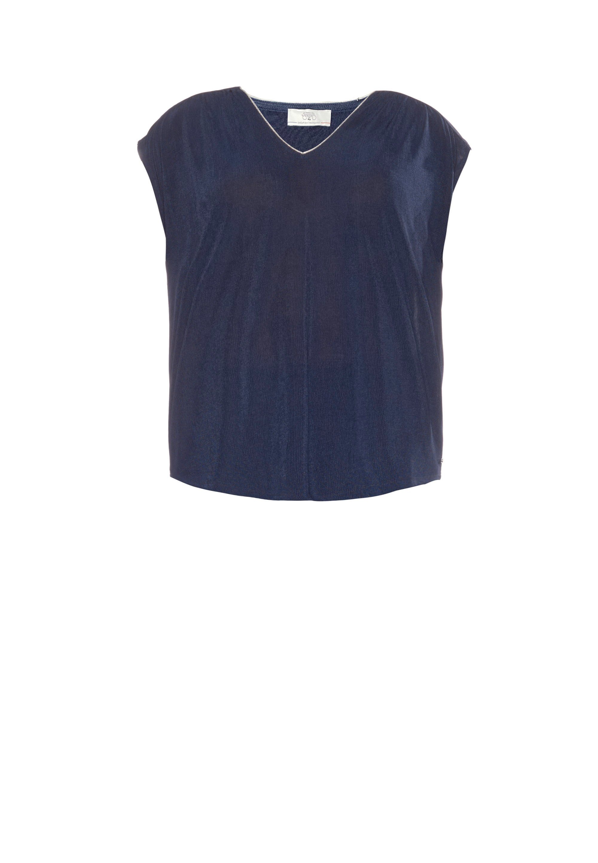 Le Temps V-Ausschnitt Des T-Shirt blau-dunkelblau Cerises SIDY femininem TSHIRT mit
