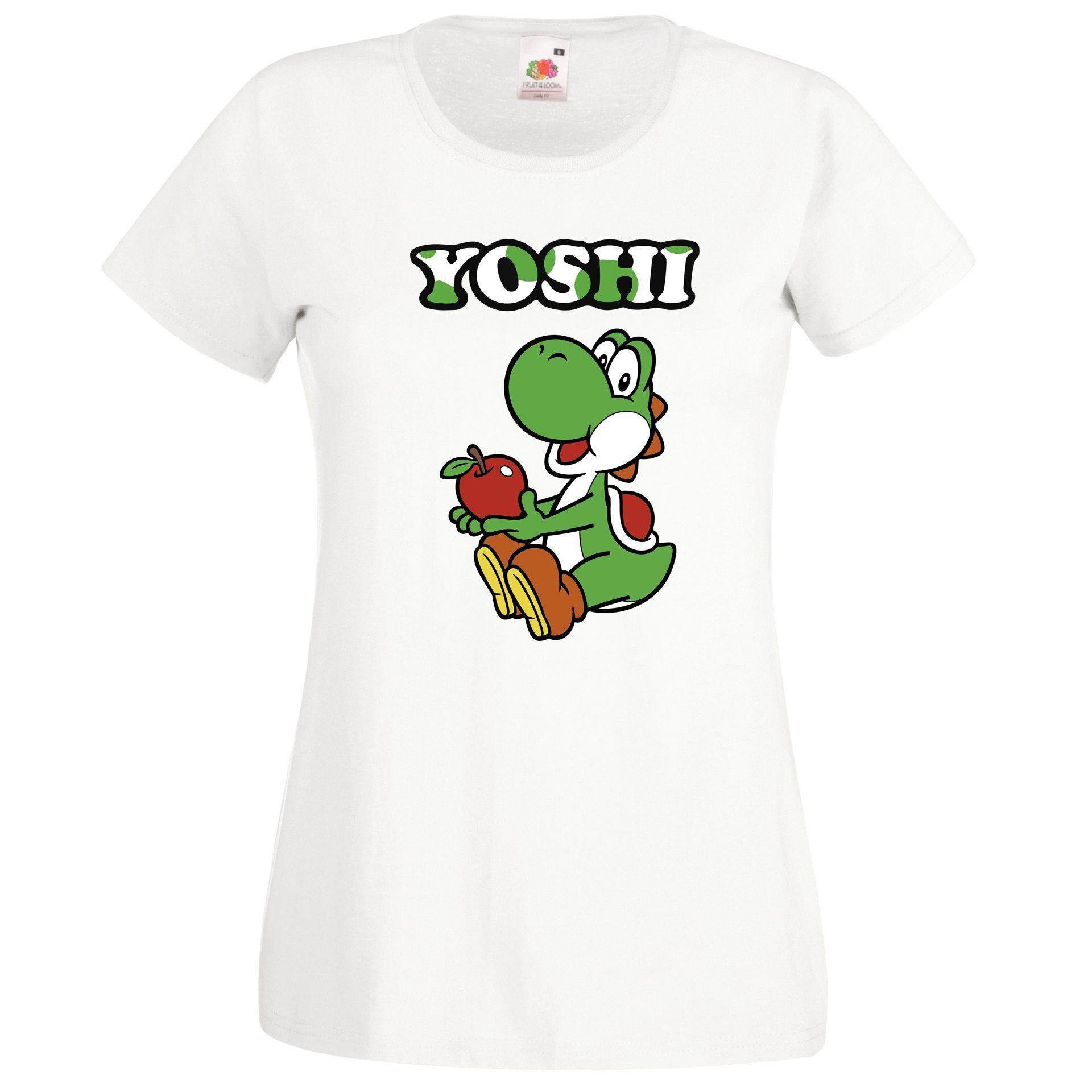 Youth Designz Print-Shirt Yoshi Damen T-Shirt Fun Print für Frauen mit modischem Gaming Aufdruck