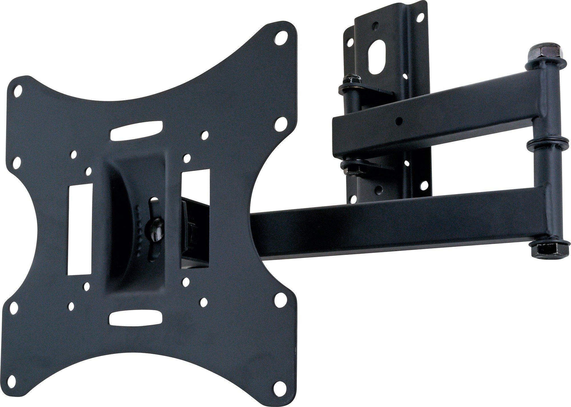 Schwaiger TV-Wandhalterung LWH050 011, (bis 42 Zoll, neigbar, schwenkbar, bis 30kg, bis 200x200mm, integrierte Kabelführung, schwarz)