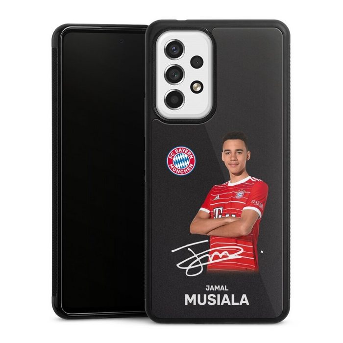 DeinDesign Handyhülle Jamal Musiala Offizielles Lizenzprodukt FC Bayern München Samsung Galaxy A53 5G Gallery Case Glas Hülle