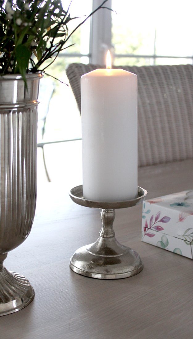 LB H&F Lilienburg Kerzenhalter Kerzenhalter Kerzenständer modern silber ALU günstig online kaufen