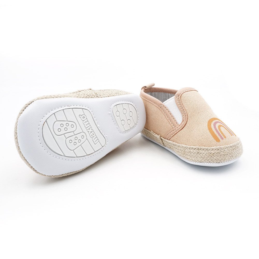 MAXIMO Schuhe, "Regenbogen", Slipper Anti-Rutsch-Sohle, TPR Lauflernschuh (2-tlg)