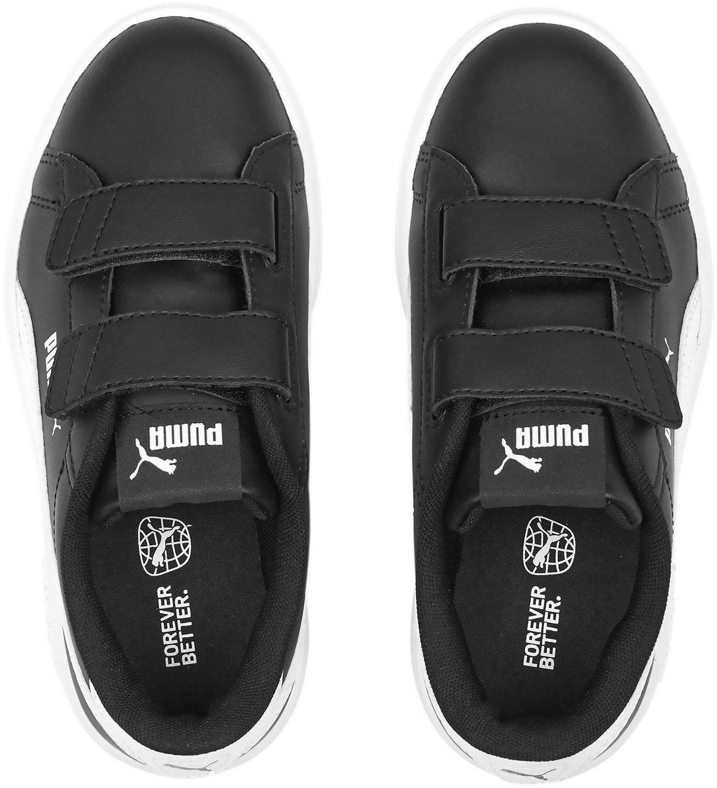 PUMA SMASH V mit 3.0 Black-PUMA PS PUMA White L Klettverschluss Sneaker