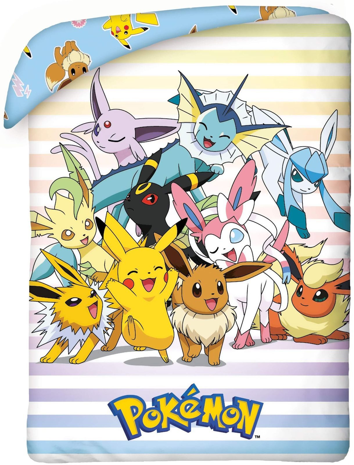 Halantex Bettwäsche Pokemon Pikachu - Bettwäsche-Set mit Wendemotiv, 135x200 & 80x80, Baumwolle, 100% Baumwolle