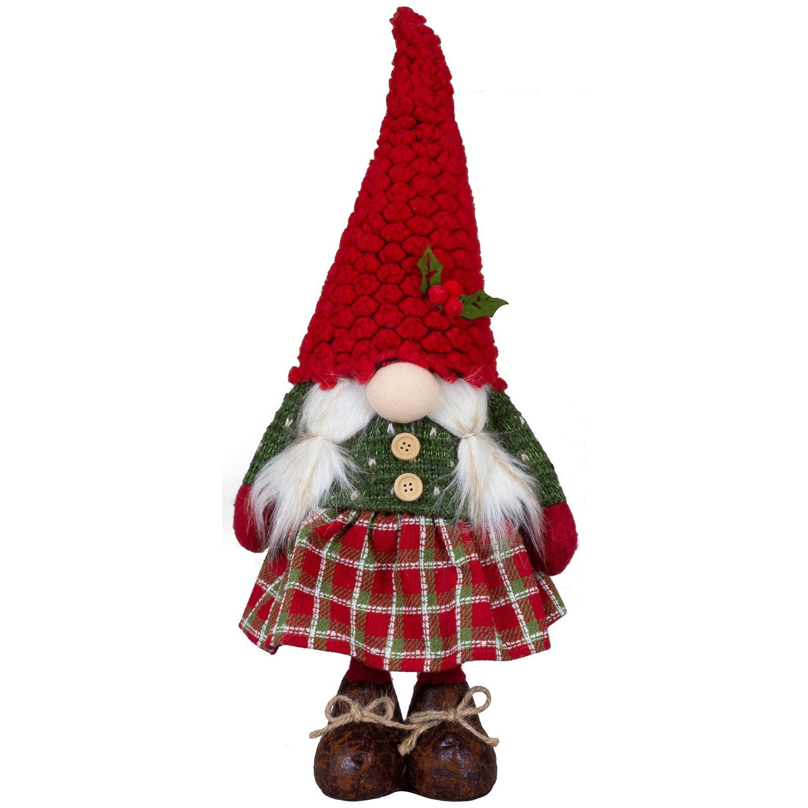 Weihnachtsfigur stehend, Set), St., Wichtel Christmas Gnom, Paradise Weihnachten, im 36cm grün-rot (54cm) (Dekofiguren, Pärchen 2