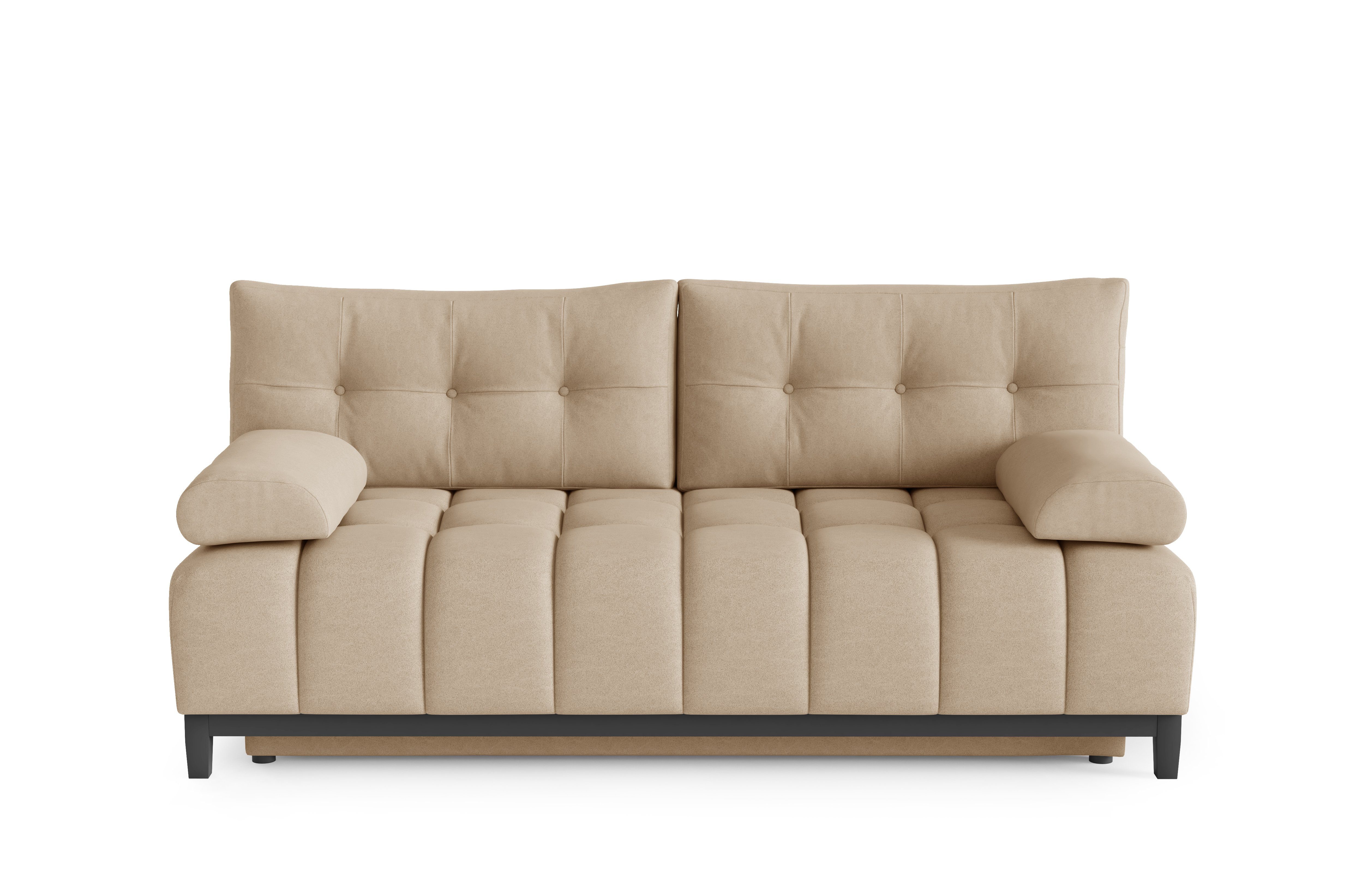 Polstersofa MOEBLO Sofagarnitur Schlaffunktion mit Couch für (BxHxT): und - 197x93x100 Bettfunktion Bettkasten BRODY, mit Wohnlandschaft Schlafsofa Sofa Wohnzimmer cm,