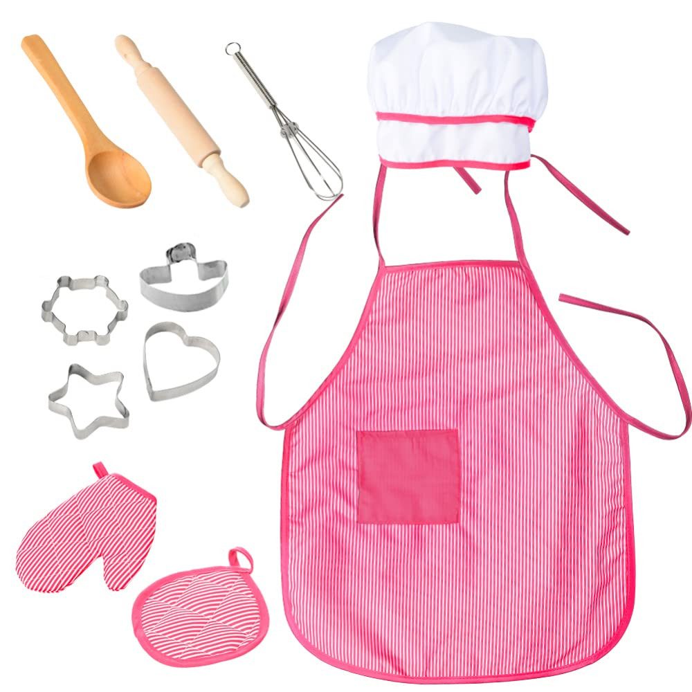 GarveeMore Kinder-Küchenset 11-teiliges Koch- und Backset für Kinder