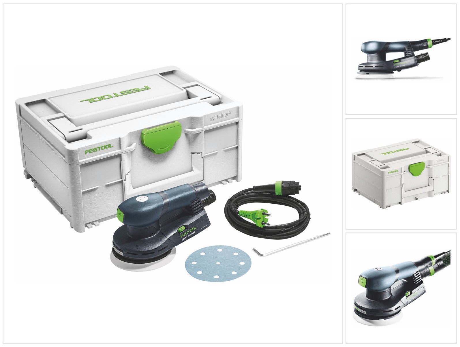 FESTOOL Exzenterschleifer ETS EC 125/3 EQ-Plus Exzenterschleifer 400 W 125 mm Brushless (57634