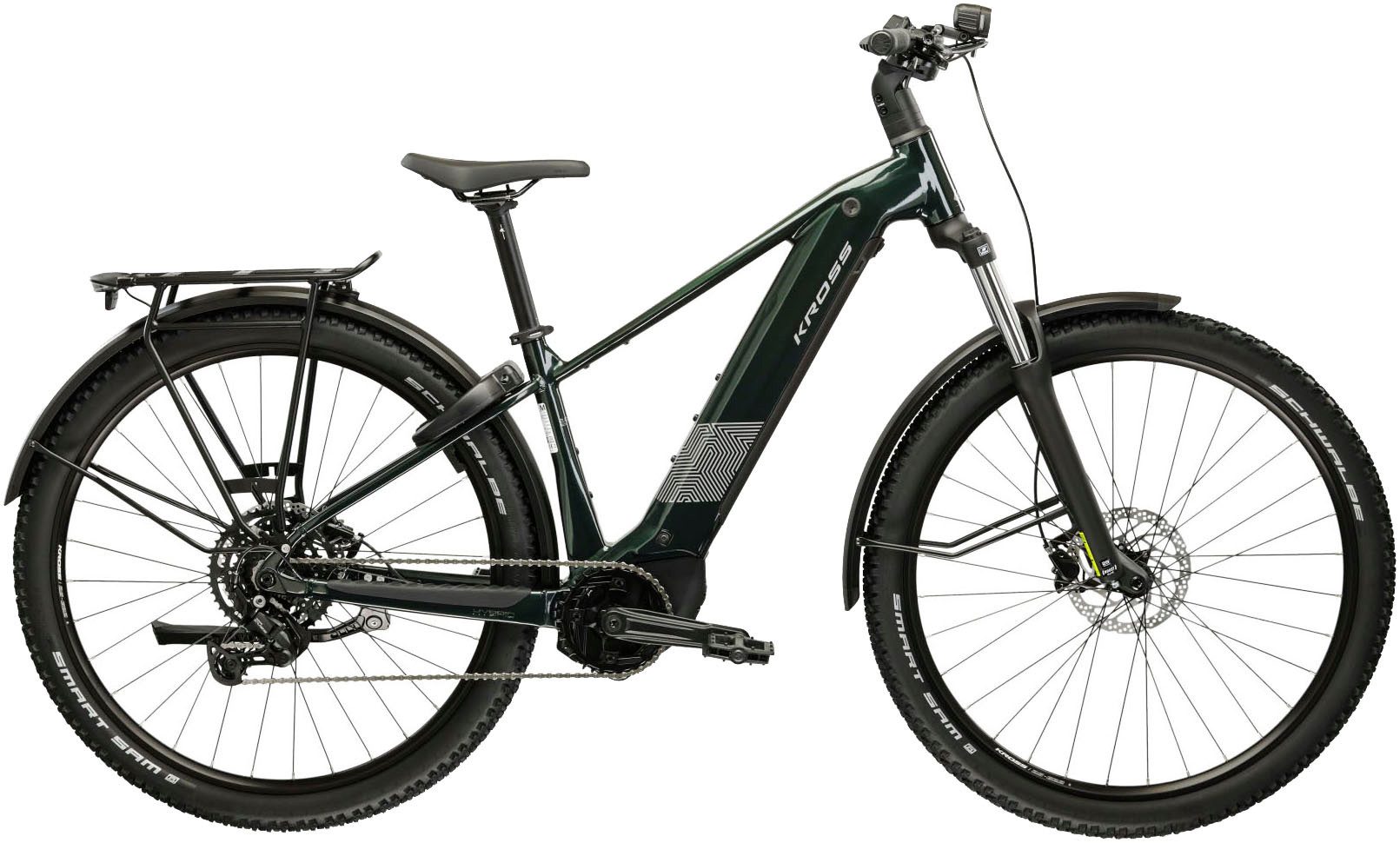 Kross E-Bike ATB Influx Hybrid SUV 2.0 16,7Ah / BOSCH 600 Wh 29" grün 9 Gänge 2026, 9 Gang Shimano CUES U4000 Schaltwerk, Kettenschaltung, Mittelmotor, 600 Wh, BOSCH PERFORMANCE LINE PX 36 V/250 W, Mittelmotor