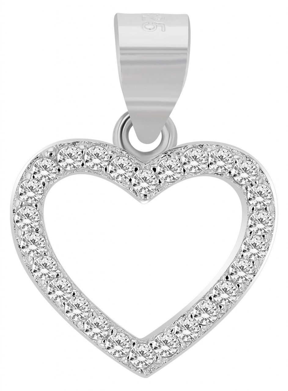 Kettenanhänger eleganter Herz Anhänger aus 925 Sterling Silber