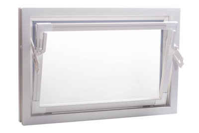ACO Severin Ahlmann GmbH & Co. KG Kellerfenster ACO 60cm Nebenraumfenster Kippfenster Fenster weiß Kellerfenster Isoglasfenster, wärmeisolierende Kunststoff-Hohlkammerprofile