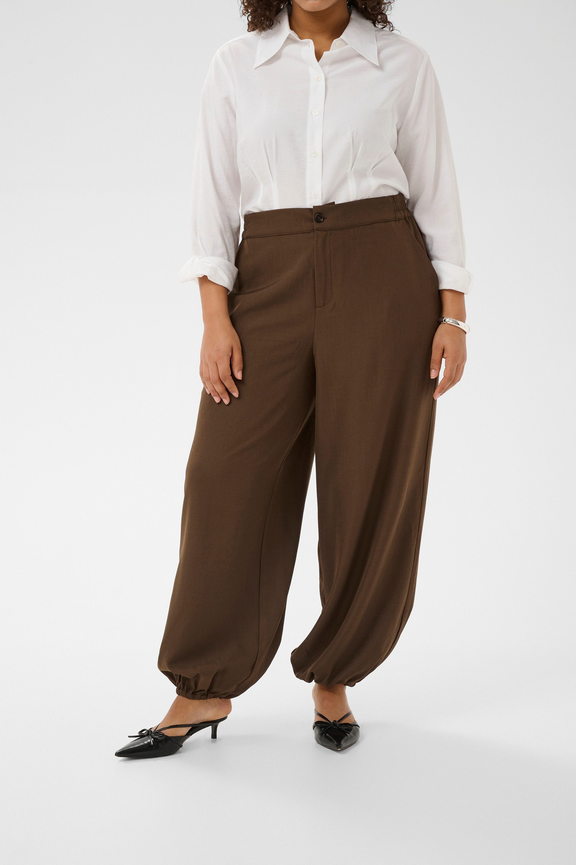 KAFFE Curve Stoffhose Casual Hose KCyasmina Große Größen