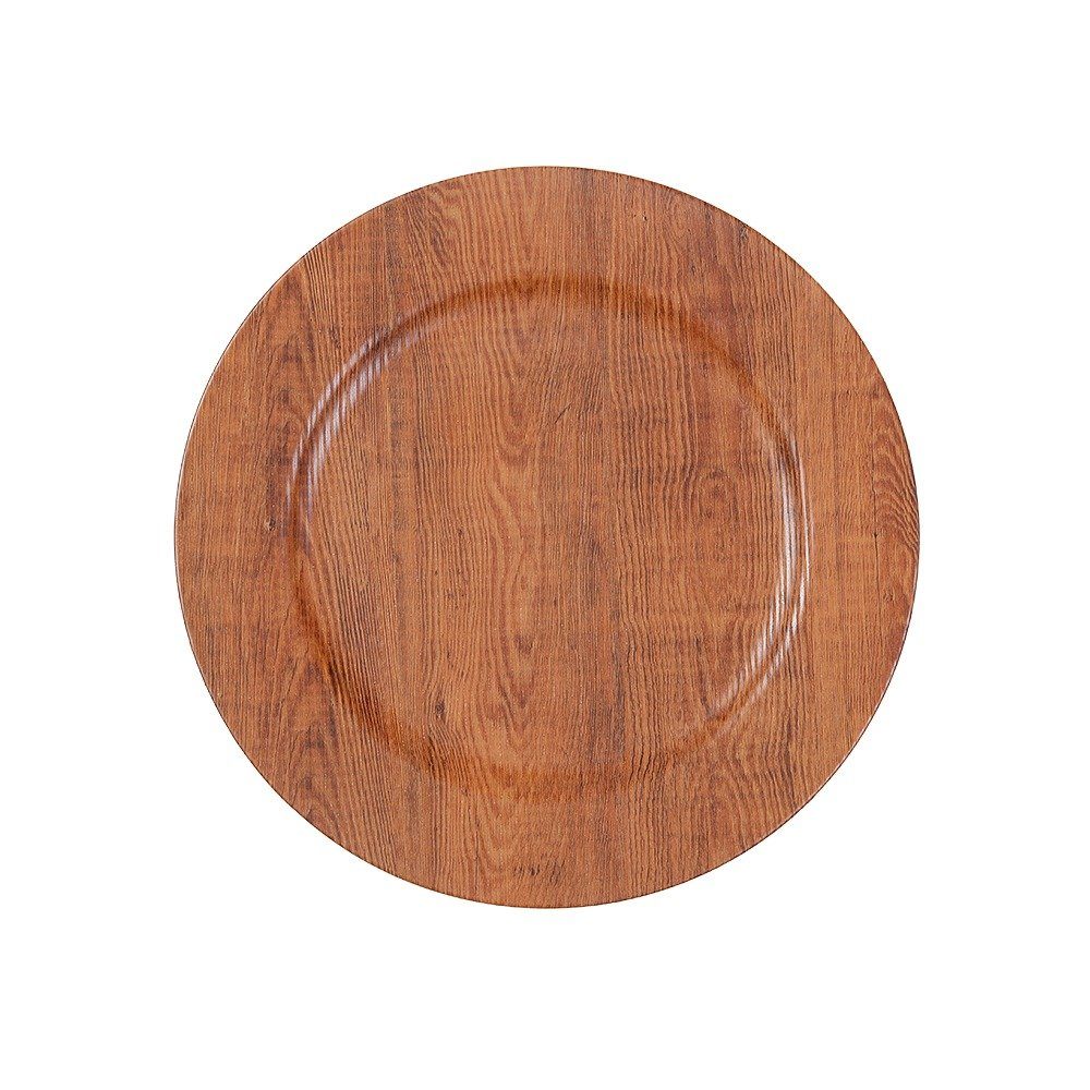 MAGIC by Inge Dekoteller, Dekoteller Kunststoff Holz Optik 33cm Braun