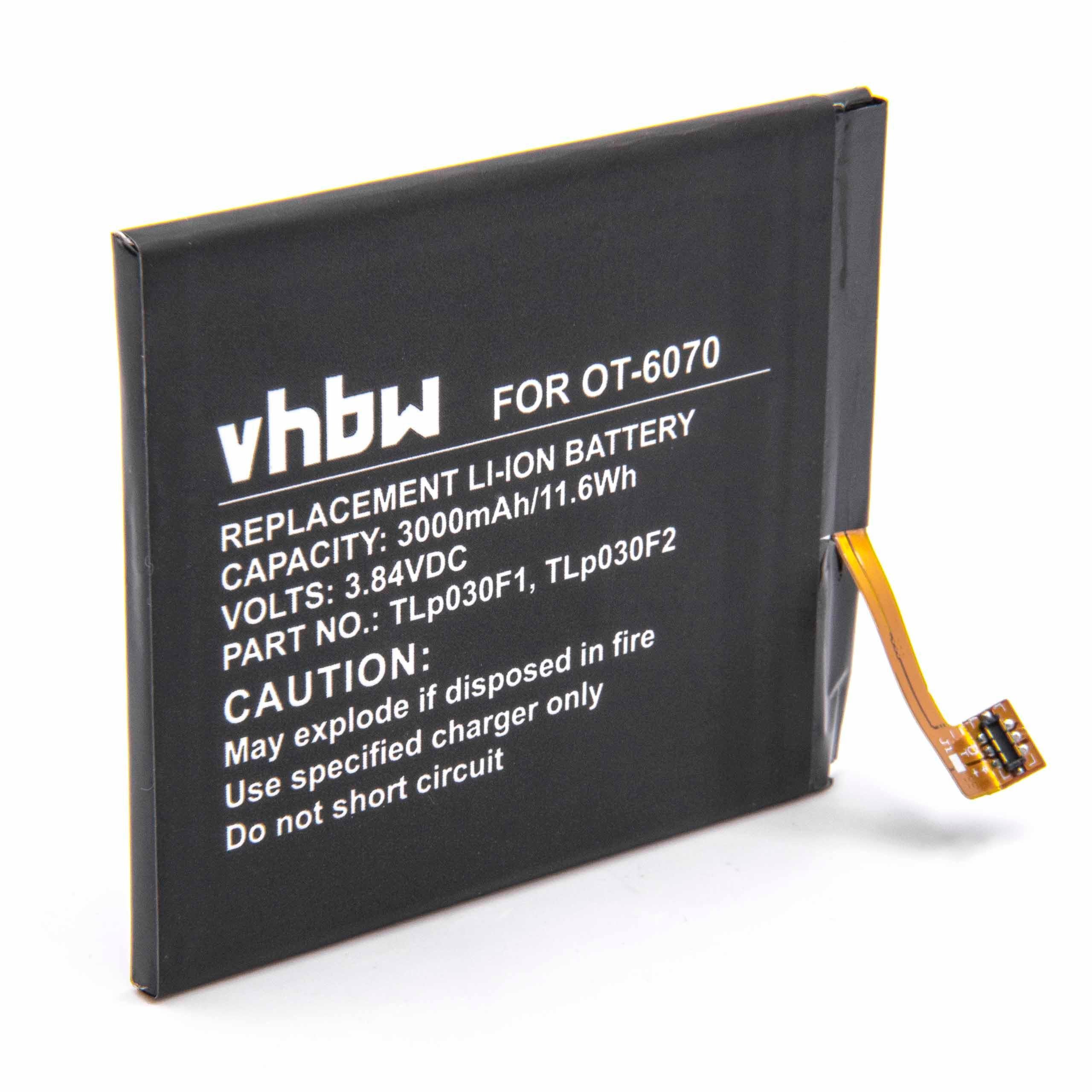 vhbw kompatibel mit Blackberry DTEK60;, BBA100-2, BBA100-1 Smartphone-Akku Li-Polymer 3000 mAh (3,84 V)
