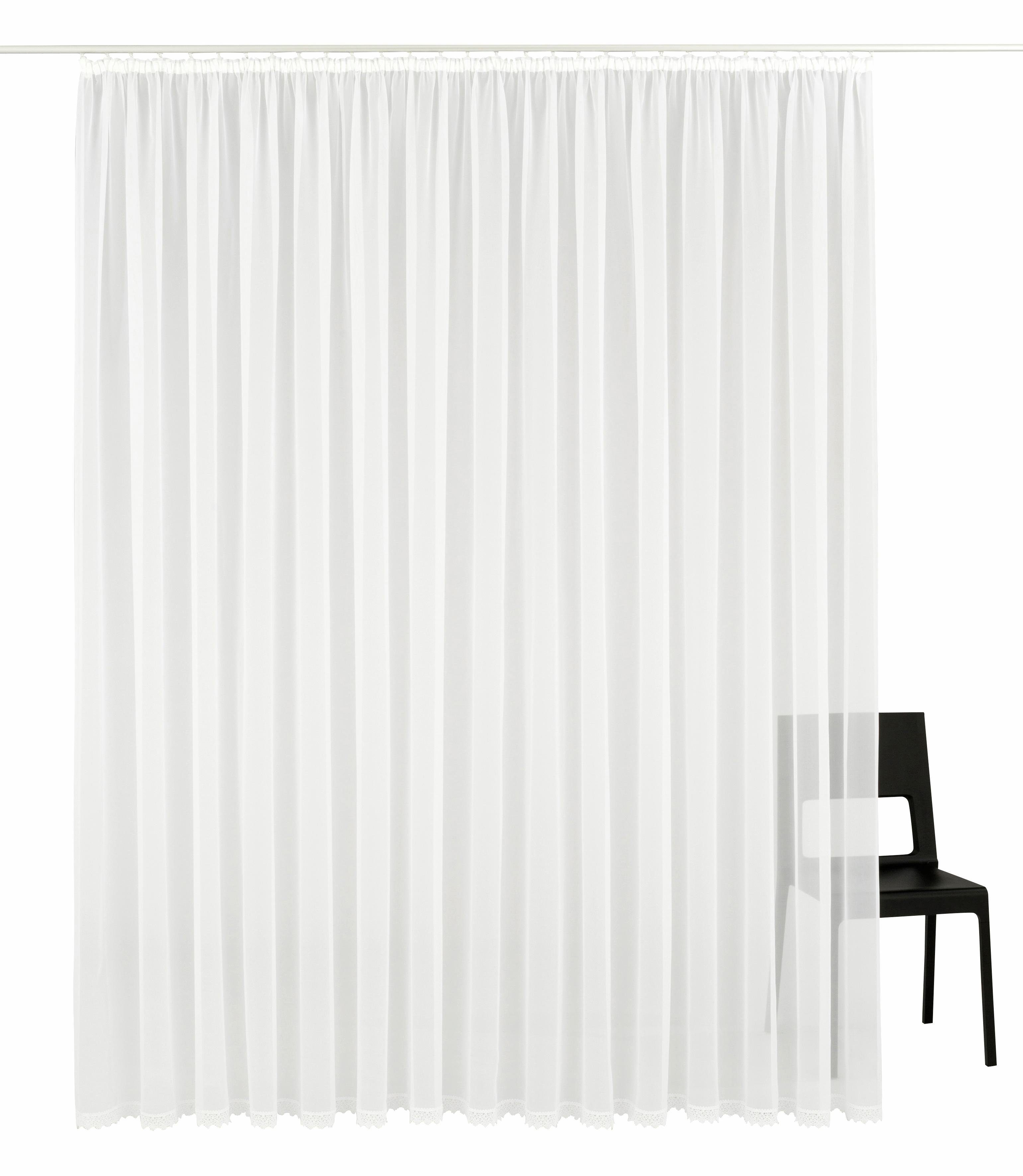 Gardine Missy, my home, Kräuselband (1 St), transparent, Polyester, Vorhang,  Fertiggardine, Store, transparent