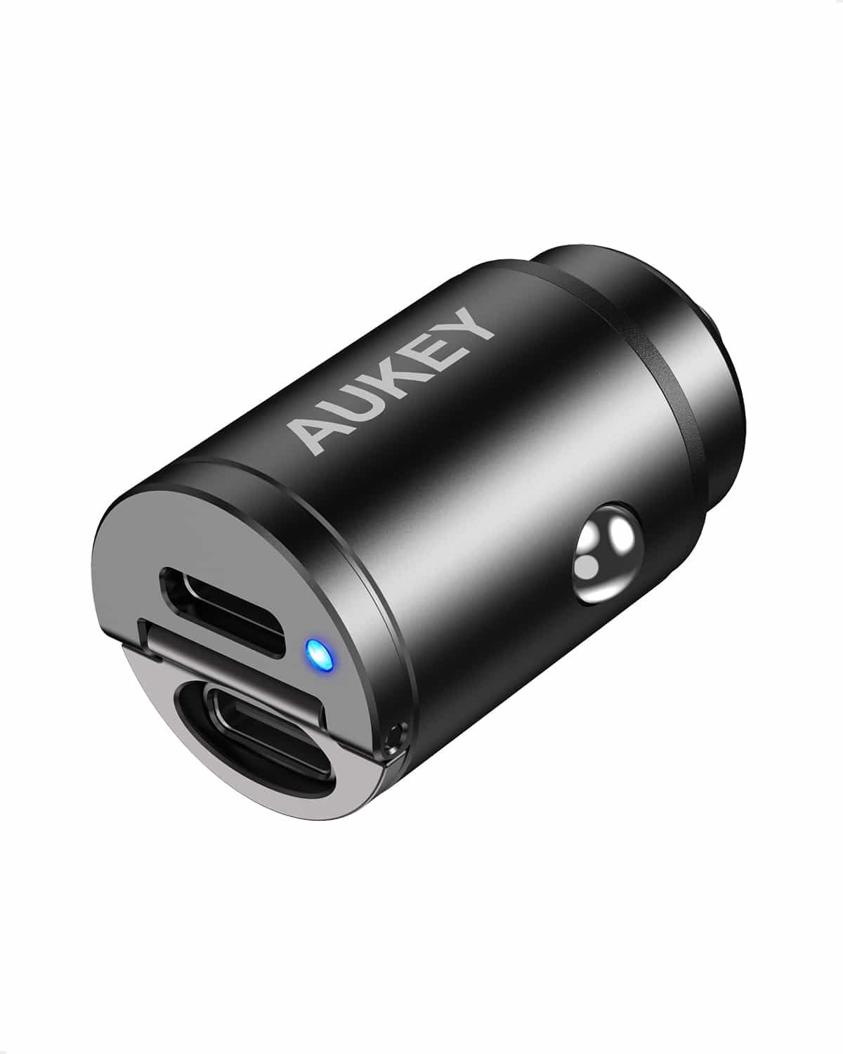 AUKEY Zigarettenanzünder KFZ Ladegerät Ladeadapter Charger KFZ-Adapter, 12V, 24V, USB, USB-C, Power Delivery 3.0, Quick Charge 3.0