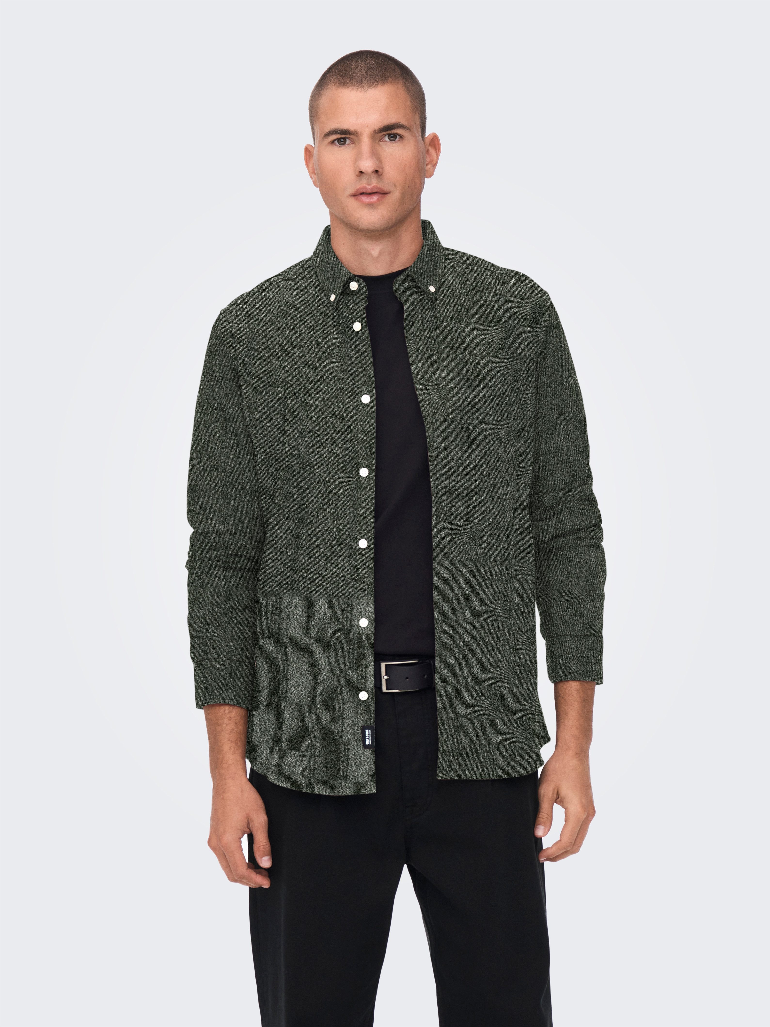 ONLY & SONS Langarmhemd ONSNIKOLA LS MELANGE SHIRT OTL günstig online kaufen