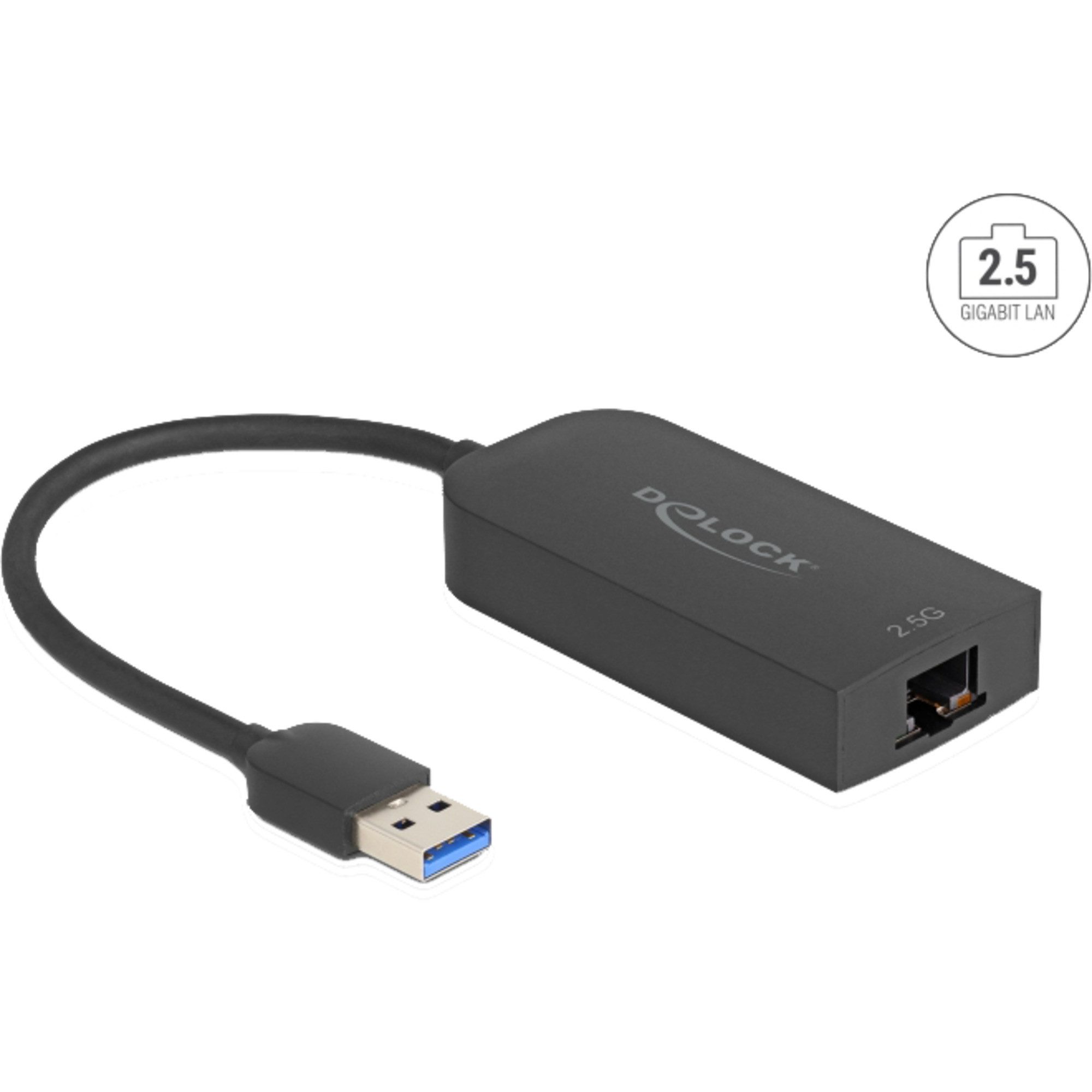 DeLOCK USB Typ-A Adapter zu 2,5 Gigabit, LAN-Kabel