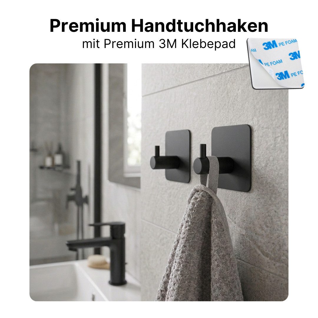 LIVINA HOME Handtuchhaken Handtuchhaken Haken selbstklebend, Toilettenpapierhalter ohne Bohren, Badezimmer, Bad, Küche