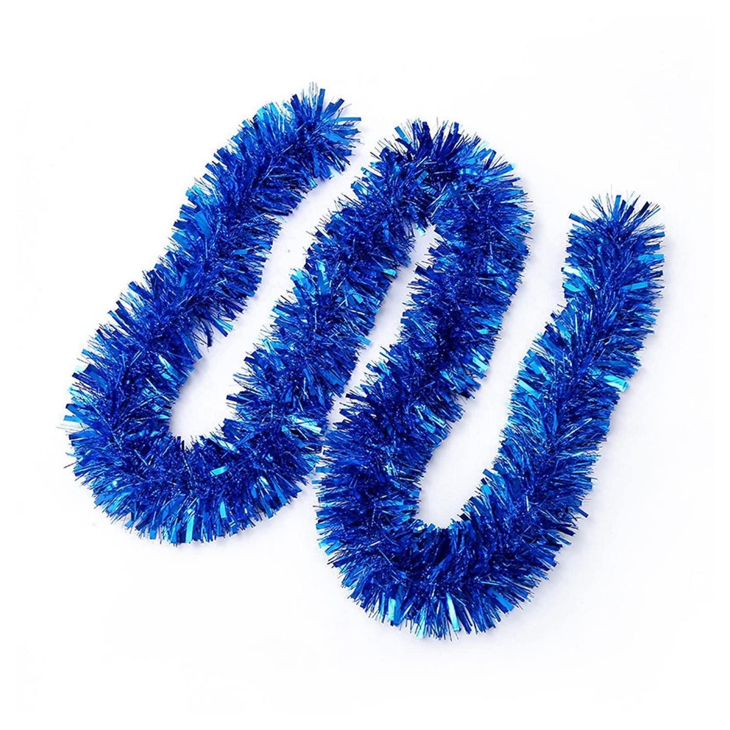 LuxusKollektion Girlanden Lametta-Girlande 2m Blau