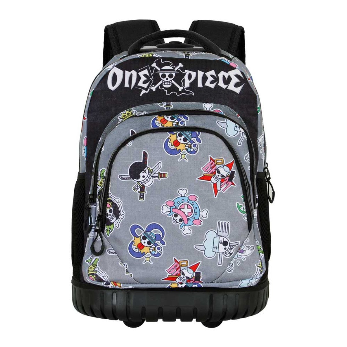 One Piece Trolley - Rucksack mit Rollen Grau Schul und Reise Trolley