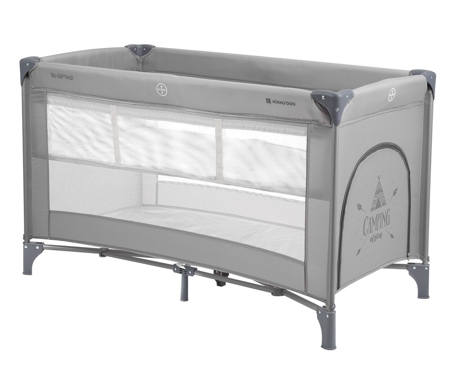 Kikkaboo Baby-Reisebett Reisebett, Laufstall So Gifted, 2 Ebenen Matratze, Tragetasche, Öffnung