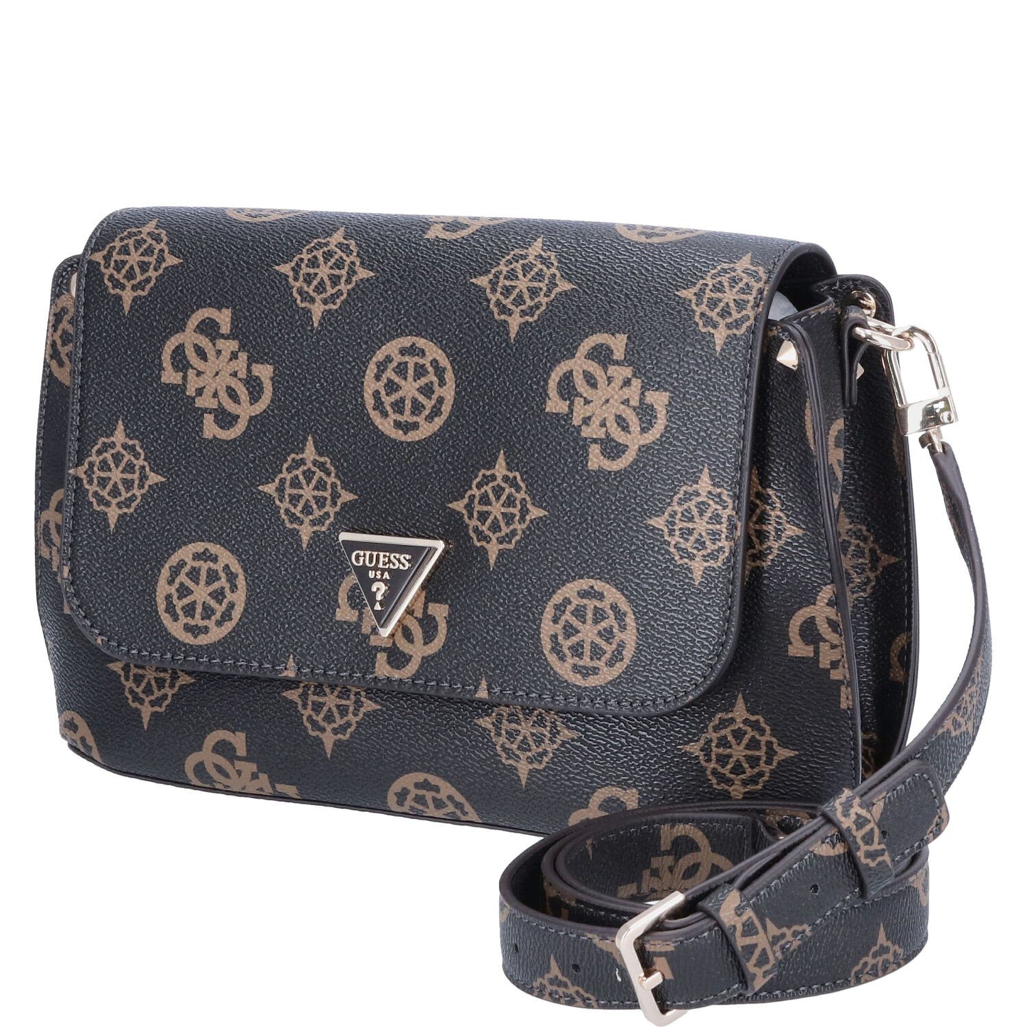 Umhängetasche GUESS Damen Umhängetasche Meridian Mocha Logo