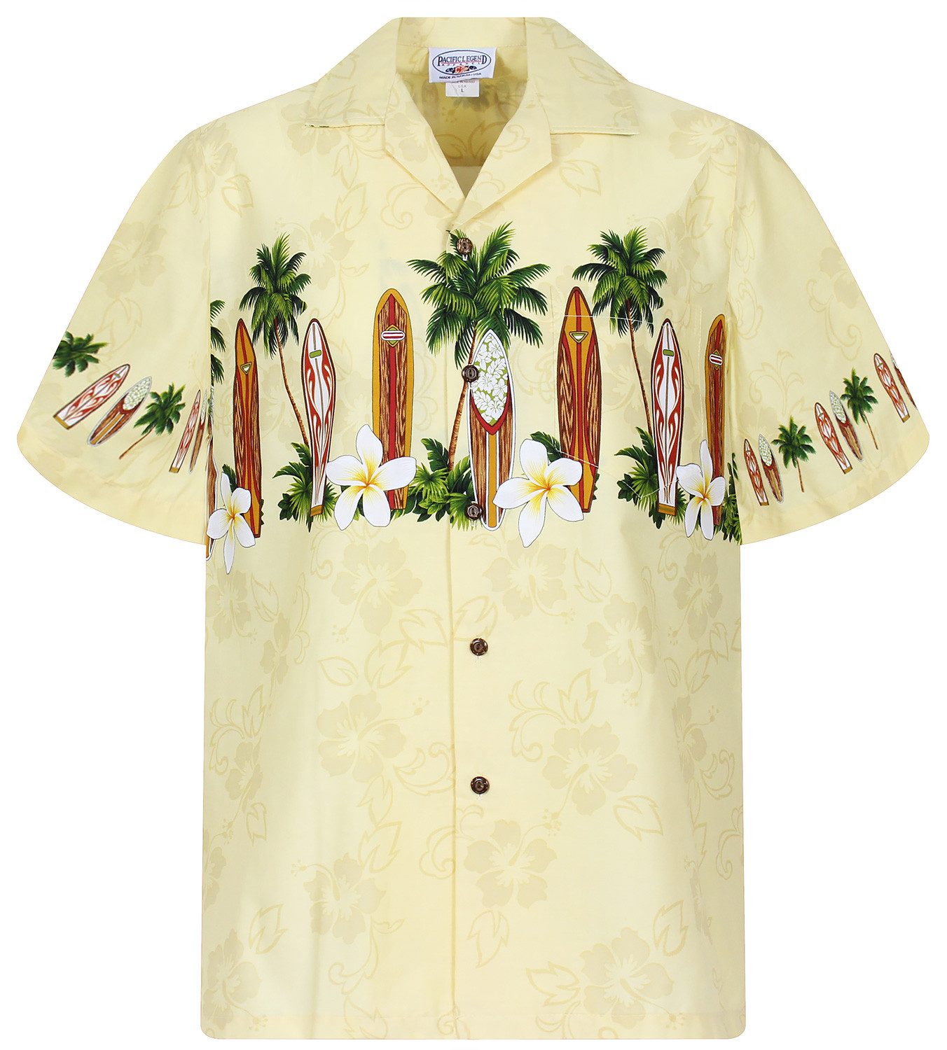 Pacific Legend Hawaiihemd Surfbretter Brustdruck Original günstig online kaufen