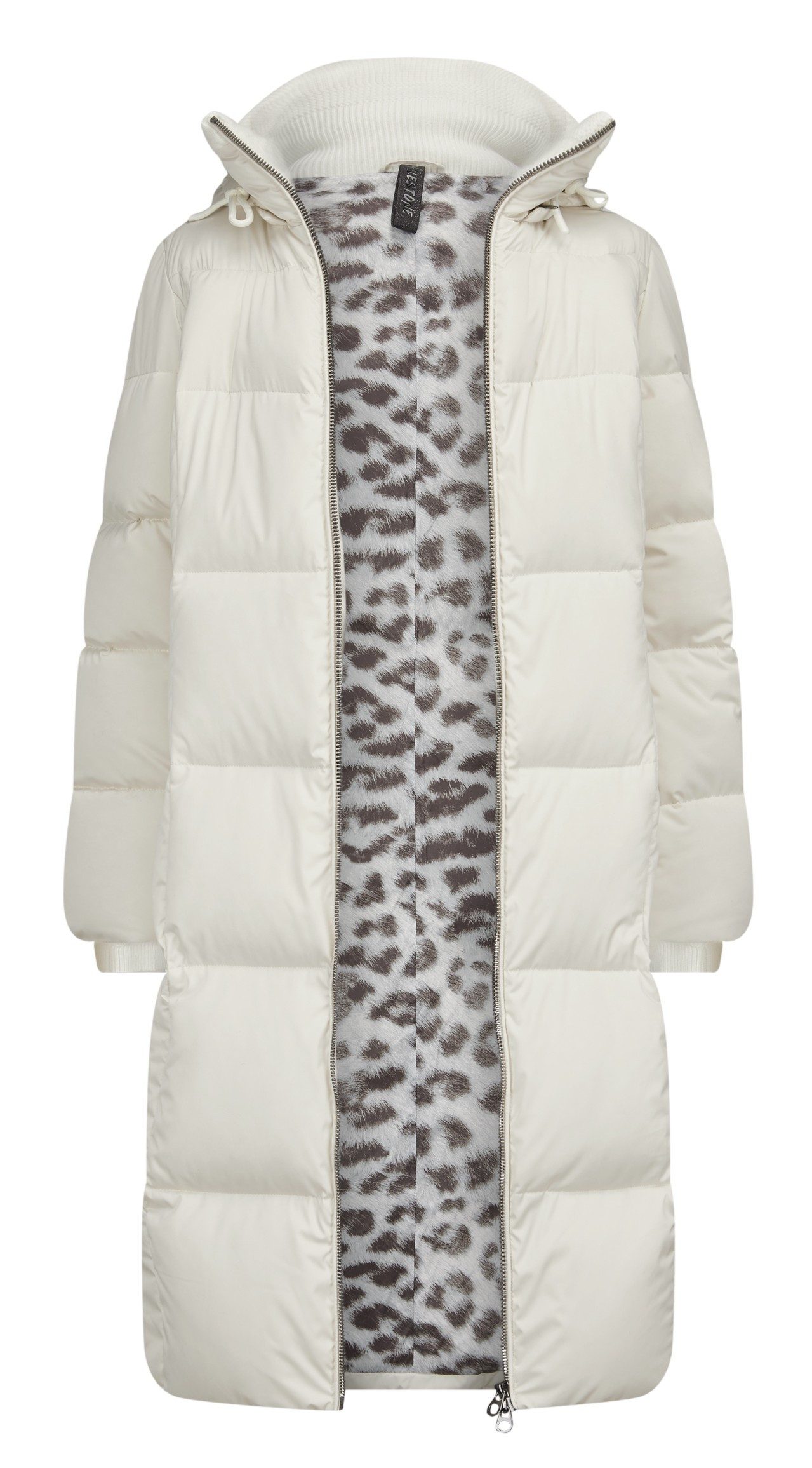 Milestone Daunenmantel MSNicoletta Steppmantel mit Schneeleopard-Printfutte günstig online kaufen