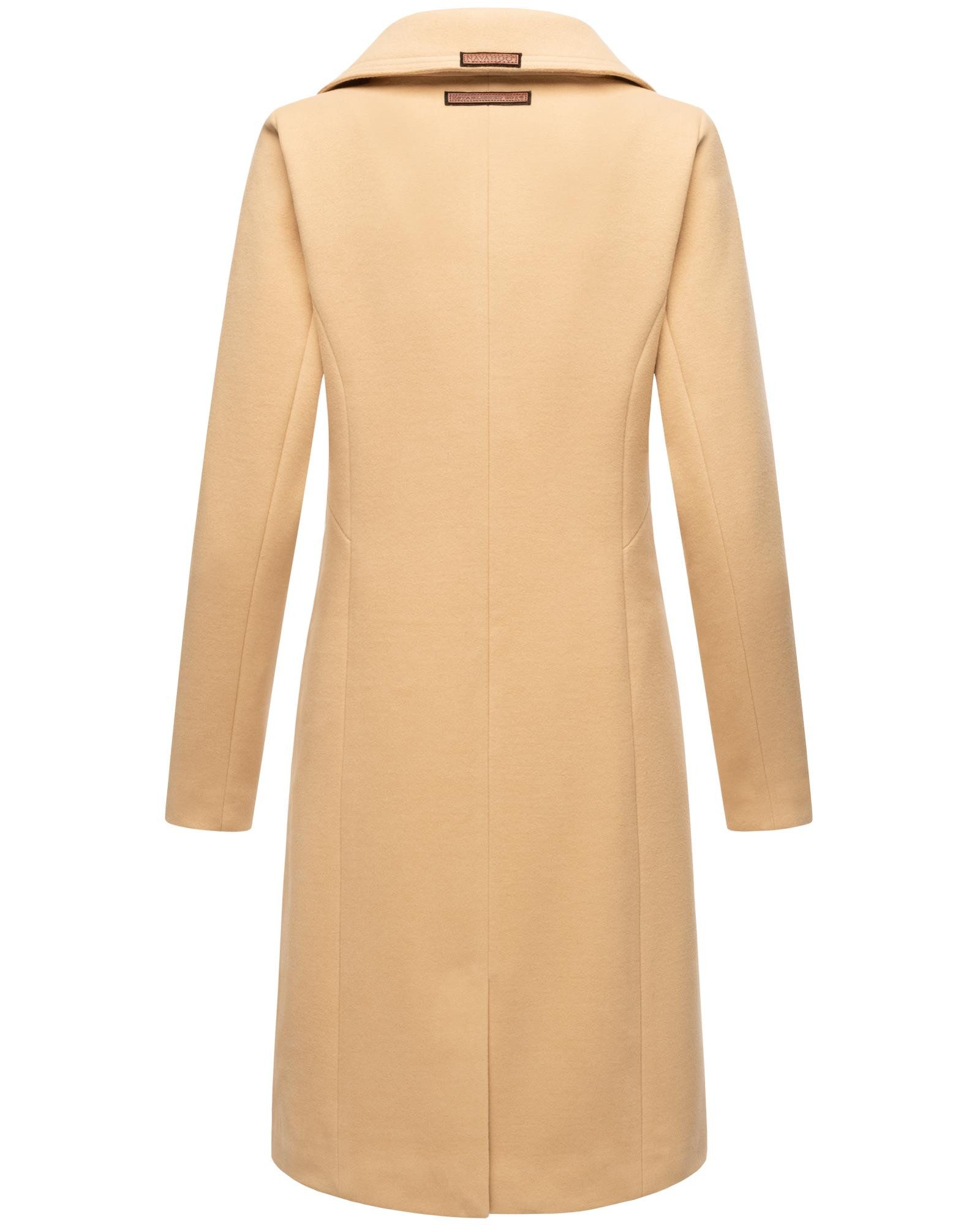 Navahoo Wintermantel Wooly edler Damen Trenchcoat in Wollmantel-Optik