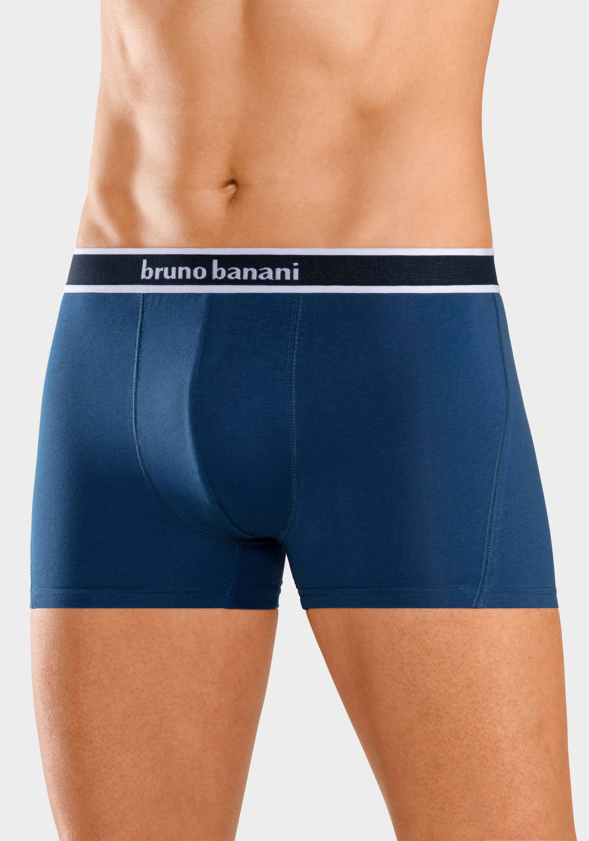 Bruno Banani Boxer Boxershorts für Herren (4er Pack) mit Steifen und Logo im Bund