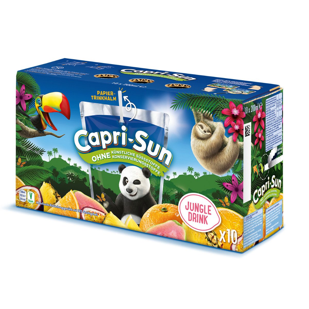 CAPRI-SUN Softgetränk, Capri Sun Jungle Drink 10x200ml Trinkpacks mit Mehrfruchtsaft 2000ml