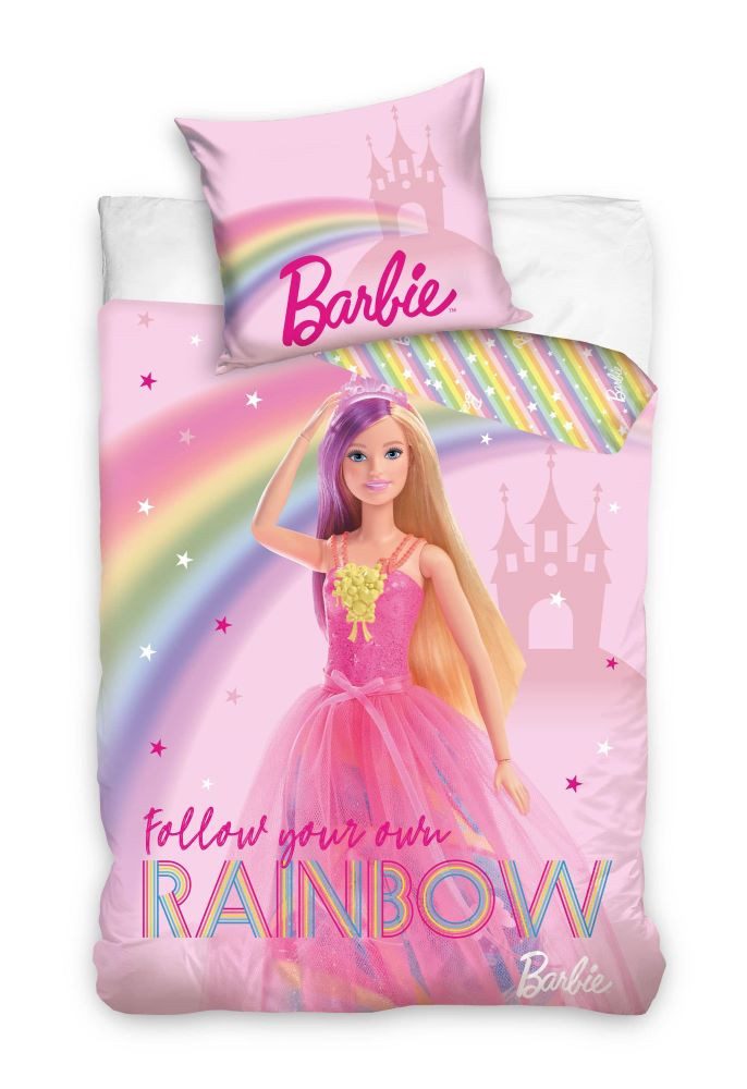 Bettwäsche Barbie Bettwäsche - weiche Baumwolle 140x200 cm Kissen und Decke, Tinisu, Baumwolle