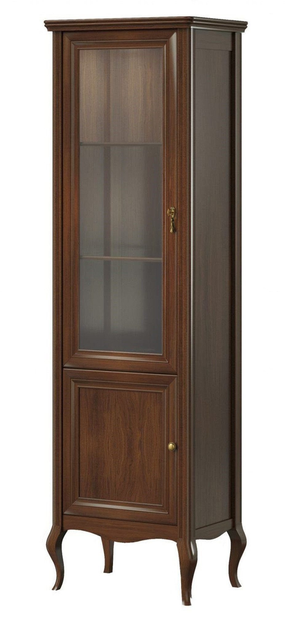 Xlmoebel Vitrine Massivholz Vitrine PR-W 1-2 mit Glasfront und klassischem Design (1-St., Vitrine) Hergestellt in Europa