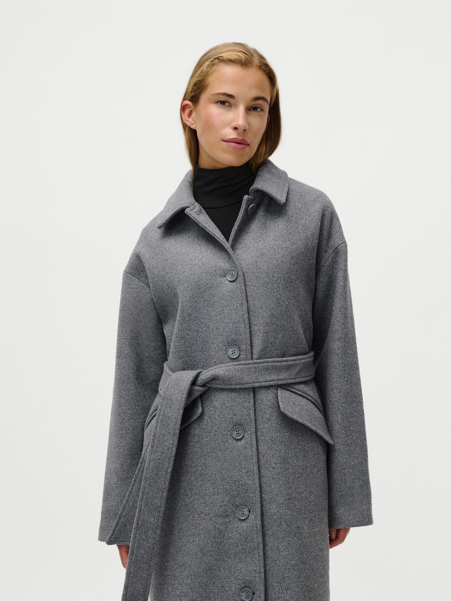 LeGer Langmantel Anaida, LeGer by Lena Gercke Regular fit mit Rundhalsausschnitt