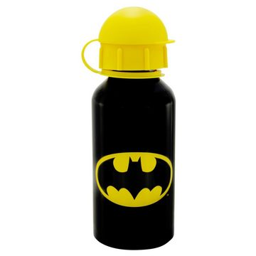 United Labels® Trinkflasche DC Comics Batman Trinkflasche - Logo Flasche Wasserflasche Aluminium 400 ml Schwarz