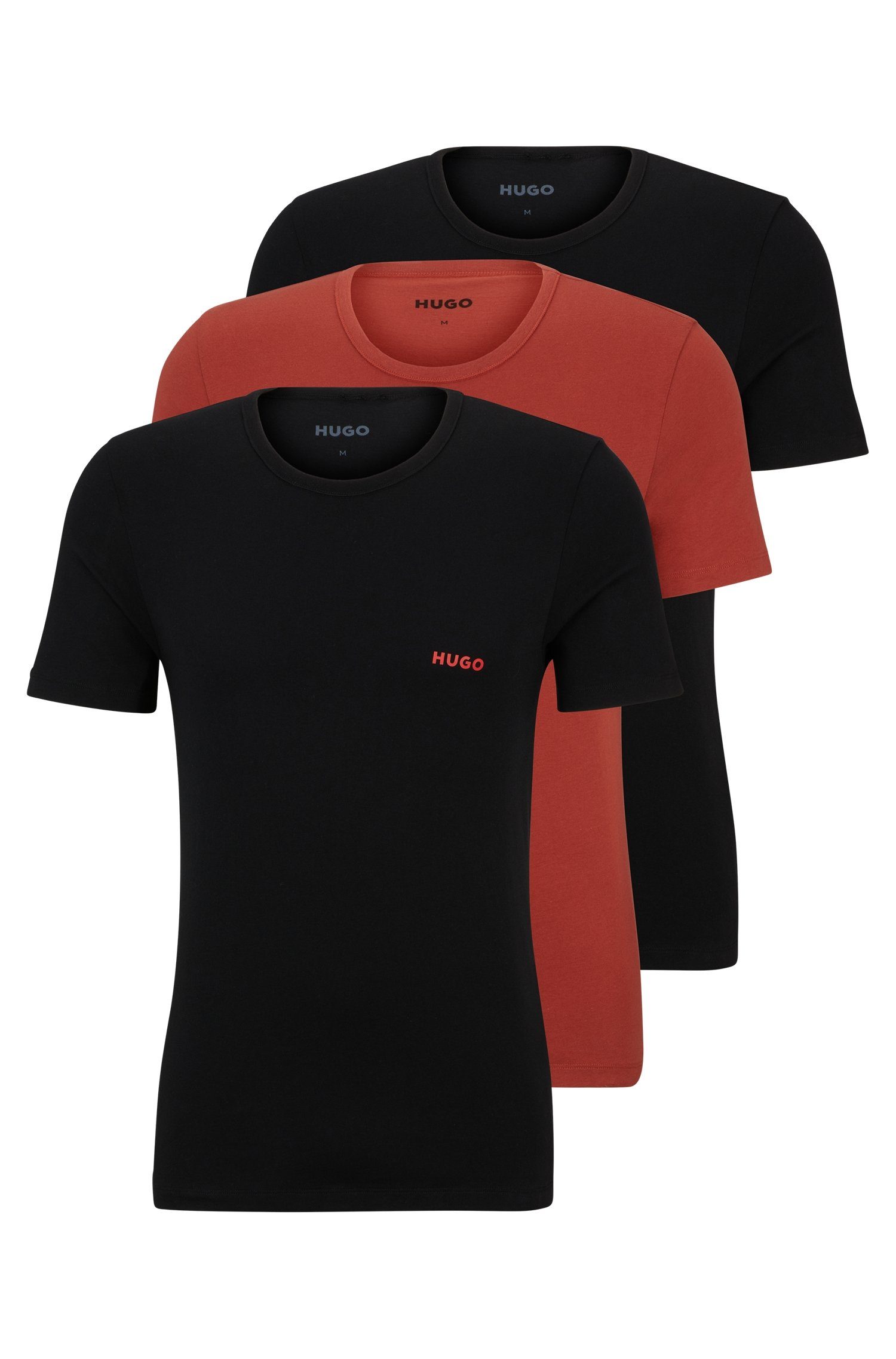 HUGO T-Shirt (Packung, 3-tlg., 3er-Pack) mit Rundhalsausschnitt