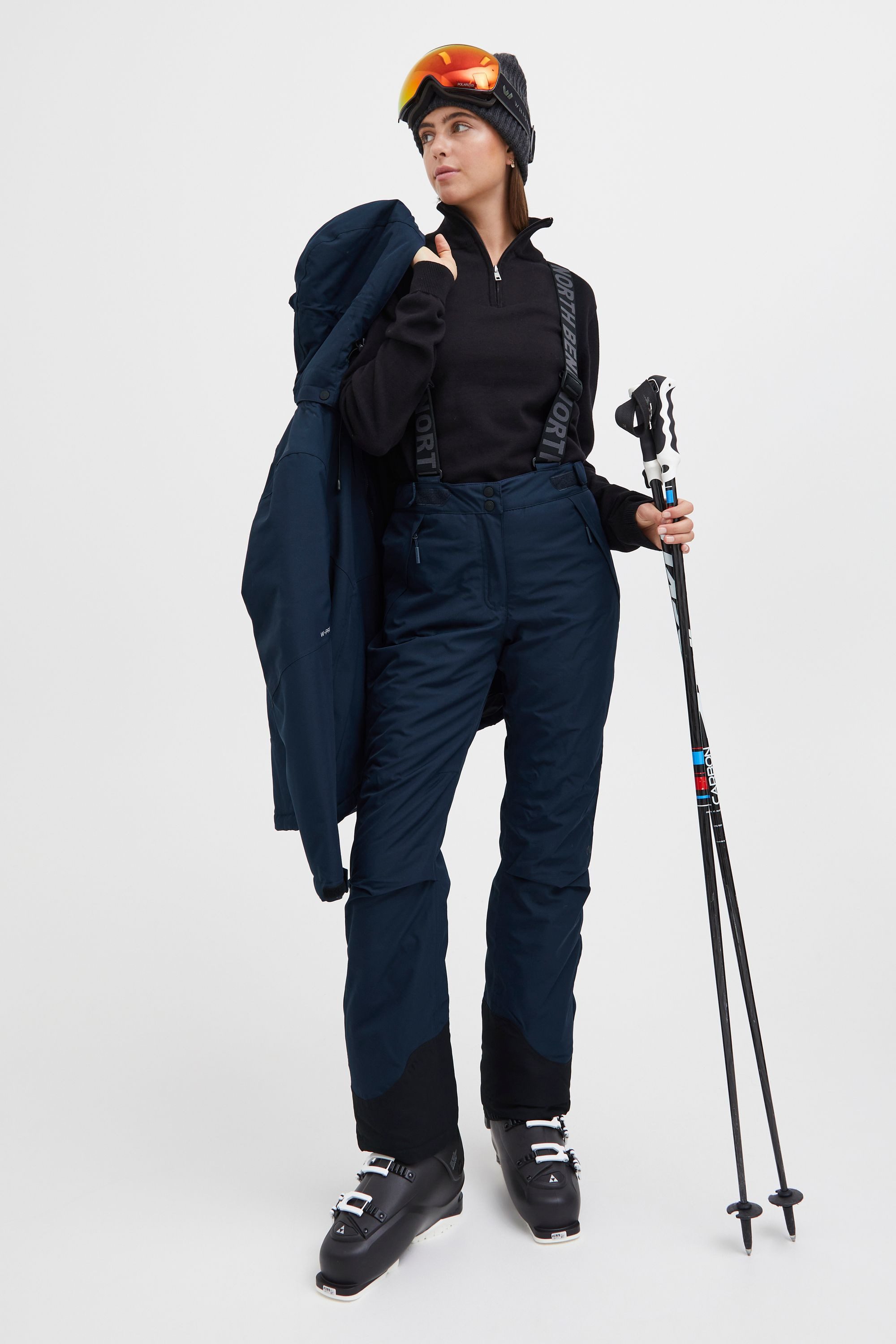 North Bend Skihose NBHildi W W-PRO 10.000 mit wasserdichter Beschichtung Skihose mit Träger